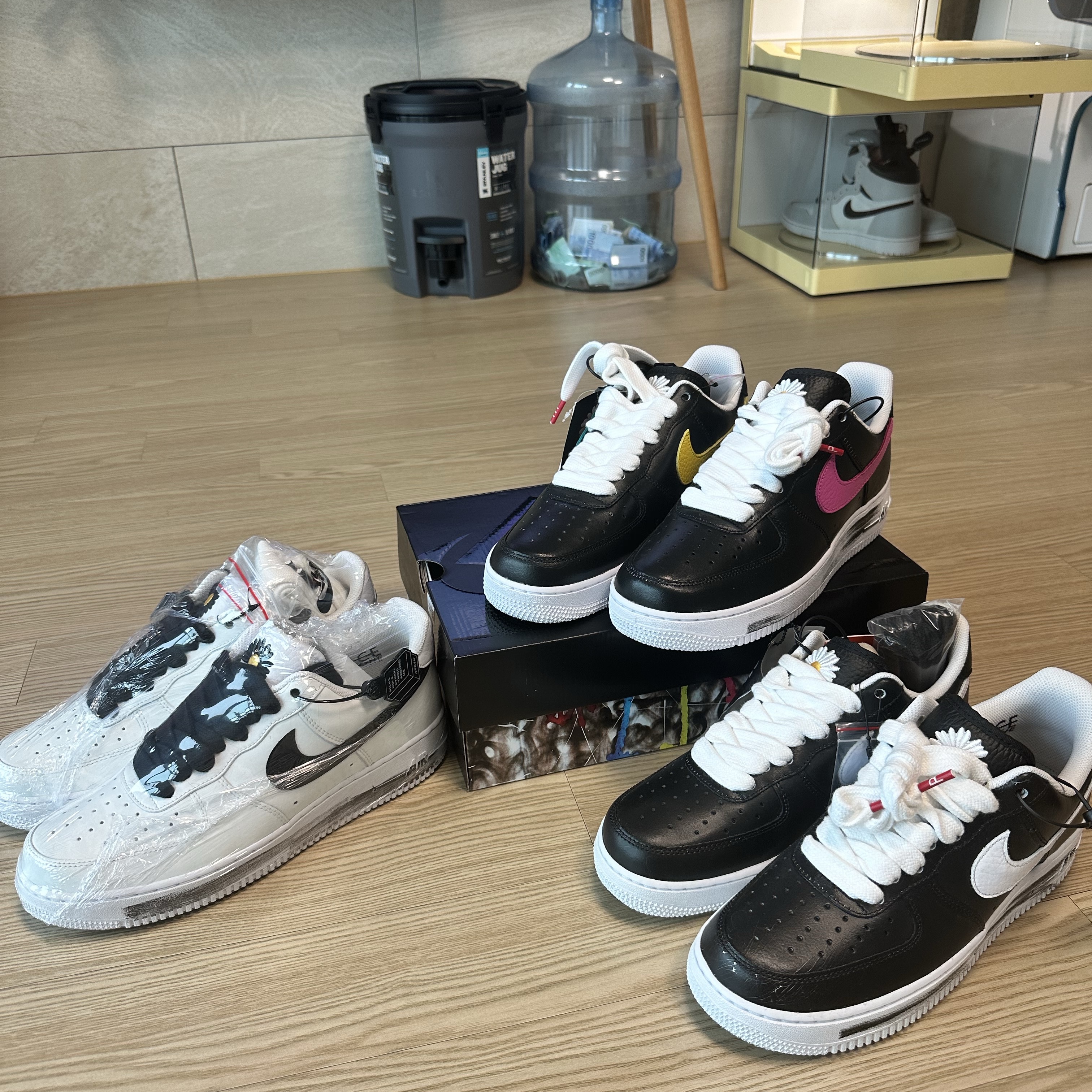 Nike x Peaceminusone Air Force 1 Low Para-Noise 3.0 Black and Multicolor, Nike x Peaceminusone Air Force 1 Low Para-Noise 2.0 착용 스타일
