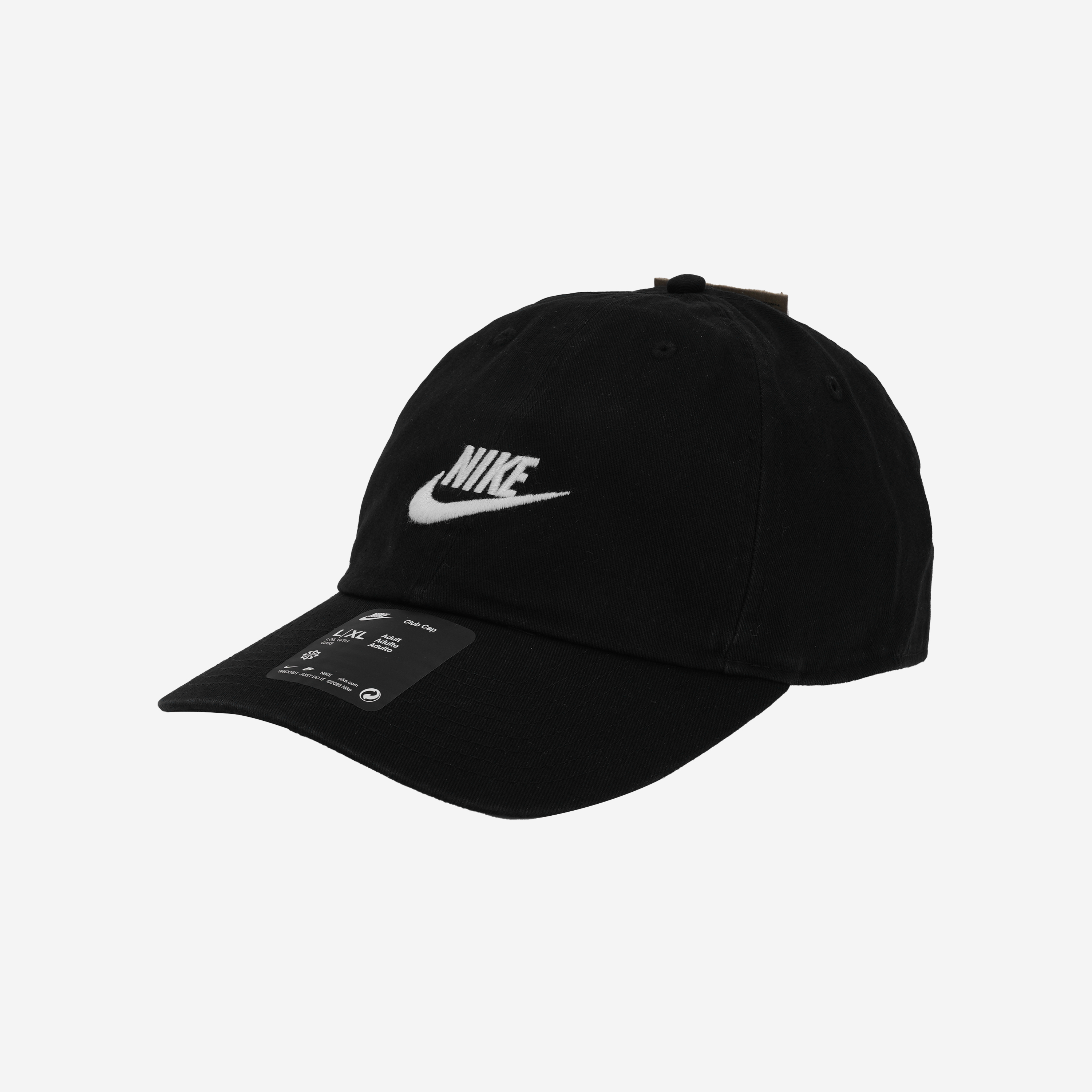 Nike Club Unstructured Futura Washed Cap Black