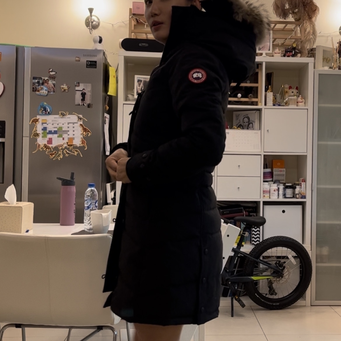 (W) Canada Goose Lorette Parka Heritage Black 착용 스타일