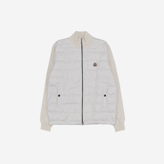 Moncler Padded Wool Cardigan Off White - 23SS