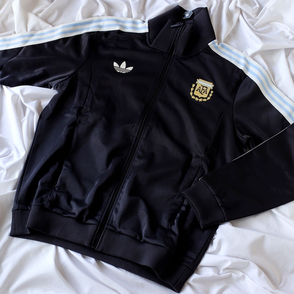 Adidas Argentina Beckenbauer Track Top Utility Black - KR Sizing 착용 스타일 - 2