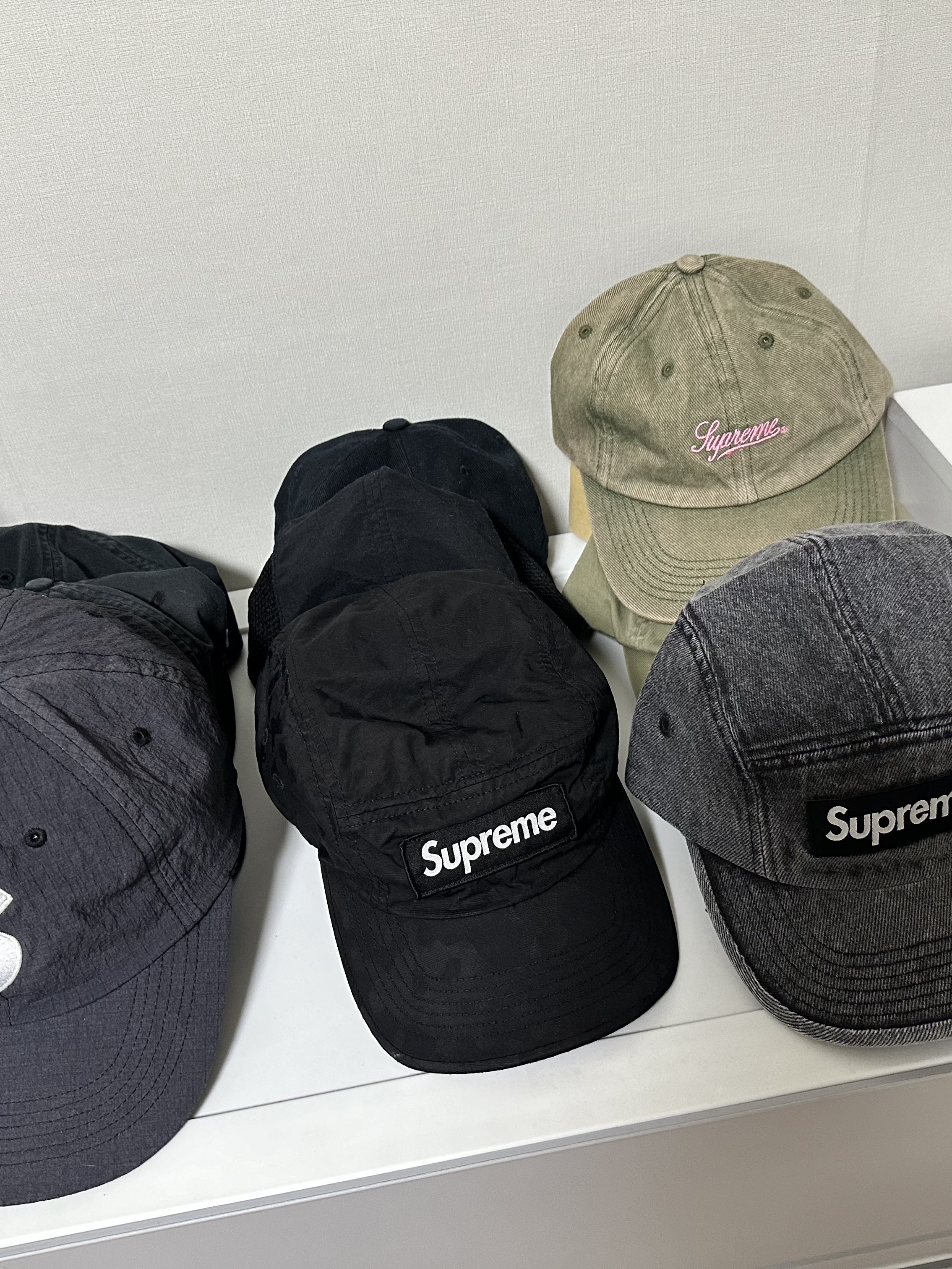 Supreme Washed Twill 6-Panel Green - 22SS, Dickies Loose Fit Double Knee Work Pants Khaki 착용 스타일 - 3