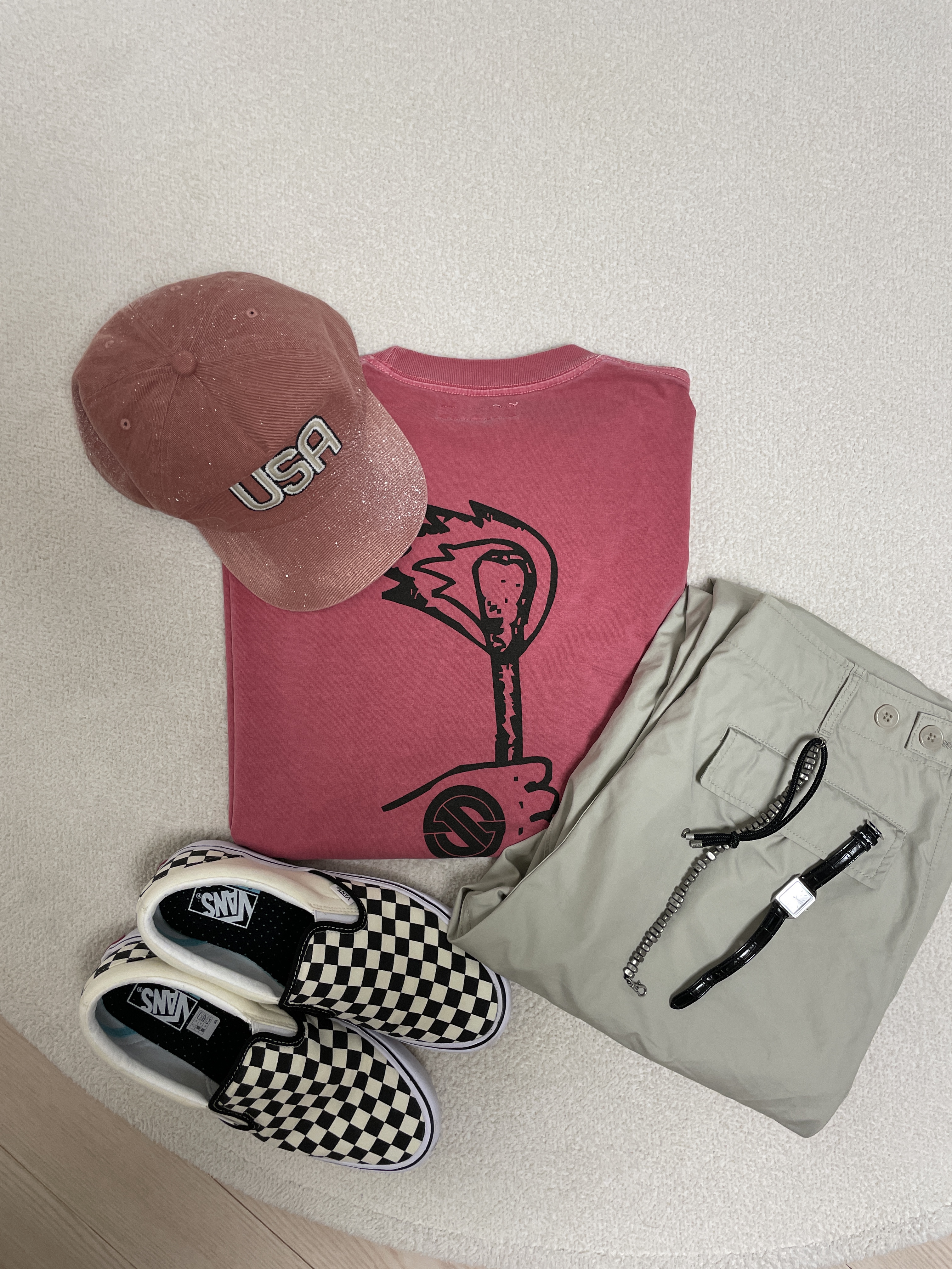 Vans Slip-On ComfyCush Checkerboard 착용 스타일 - 7