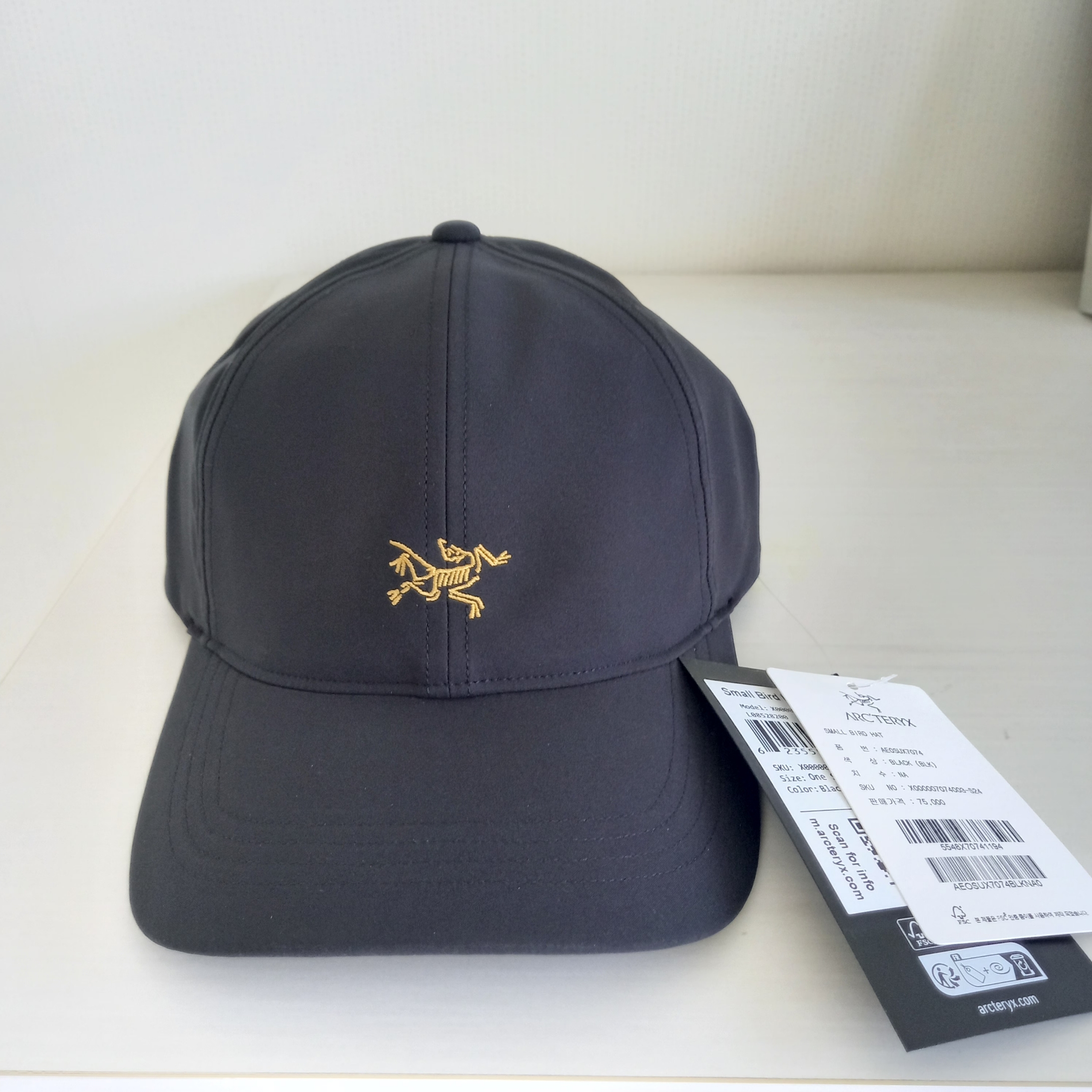 Arc'teryx Small Bird Cap Black 착용 스타일 - 1