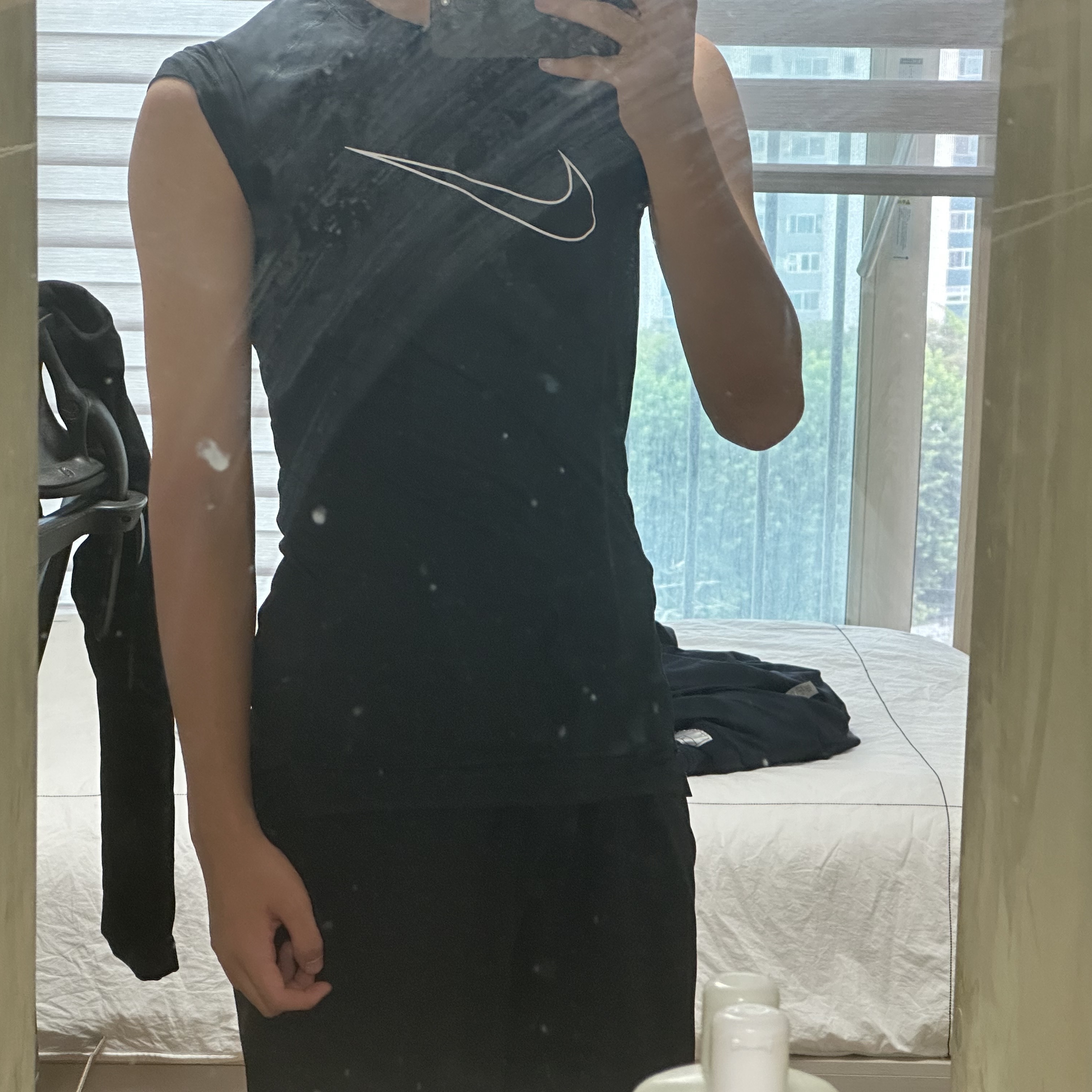 Nike Pro Dri-Fit Tight-Fit Short Sleeve Top Black - Asia 착용 스타일 - 1