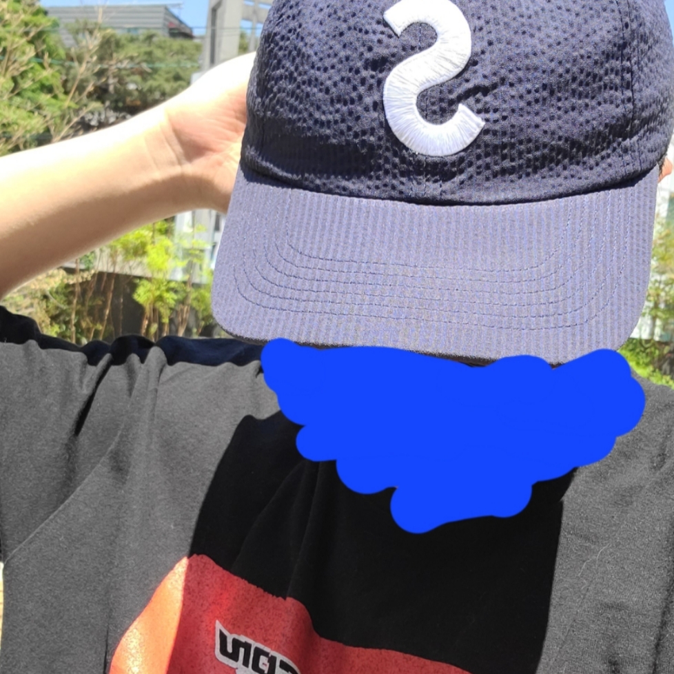 Supreme Seersucker S Logo 6-Panel Navy - 24SS 착용 스타일