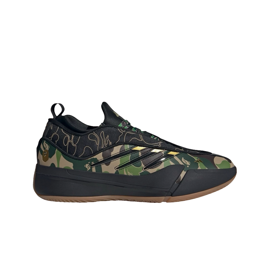 아디다스 x 베이프 데임 9 코어 블랙(Adidas x BAPE Dame 9 Core Black)