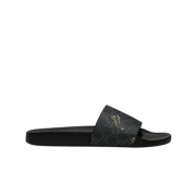 Gucci GG Supreme Tigers Print Slide Black Multicolour
