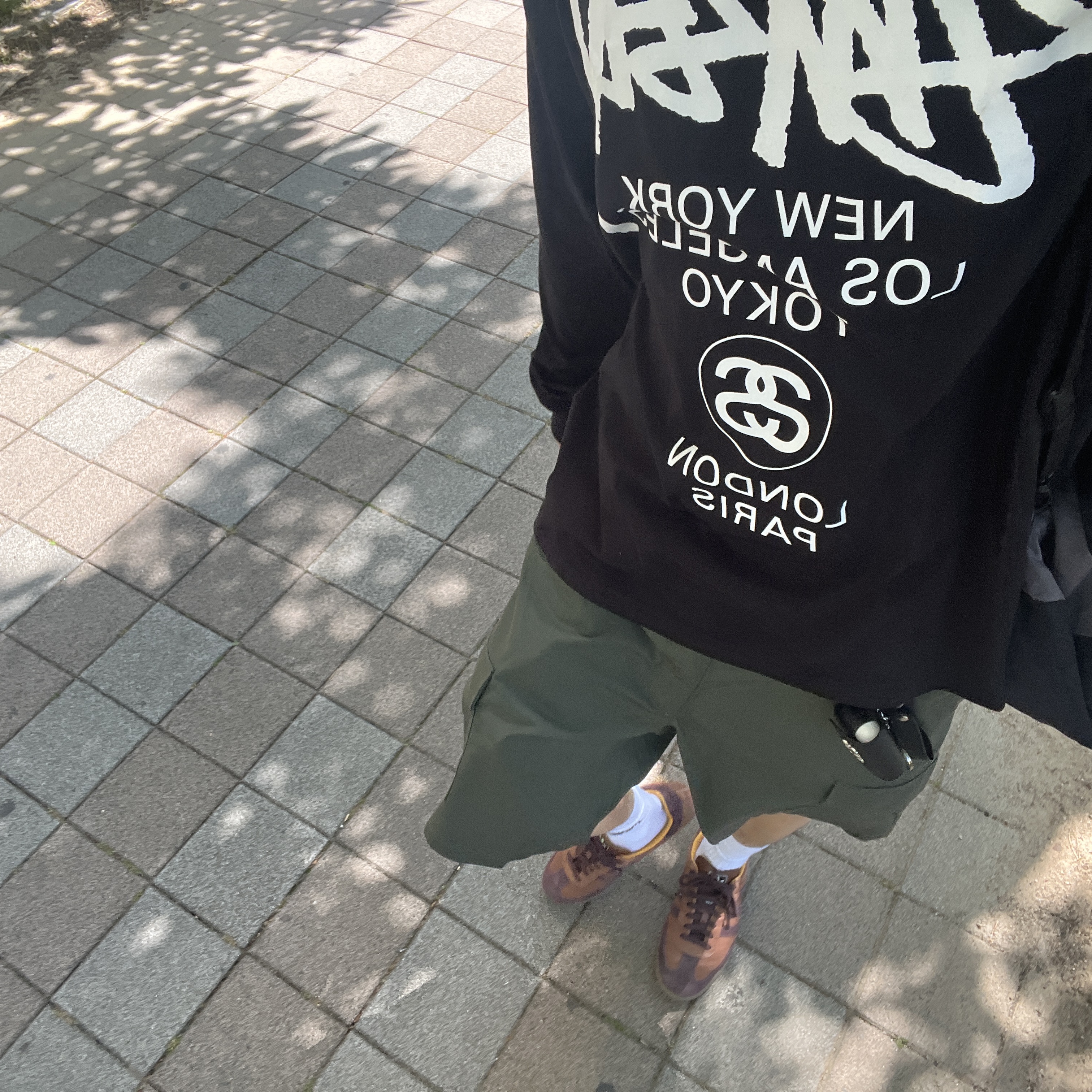 Stussy World Tour LS T-Shirt Black 2023 착용 스타일 - 1