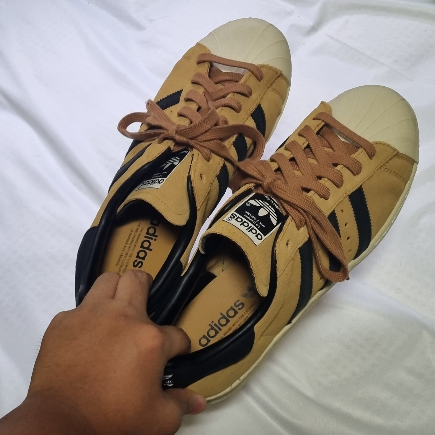 Adidas Superstar 82 Mesa Core Black 착용 스타일 - 5