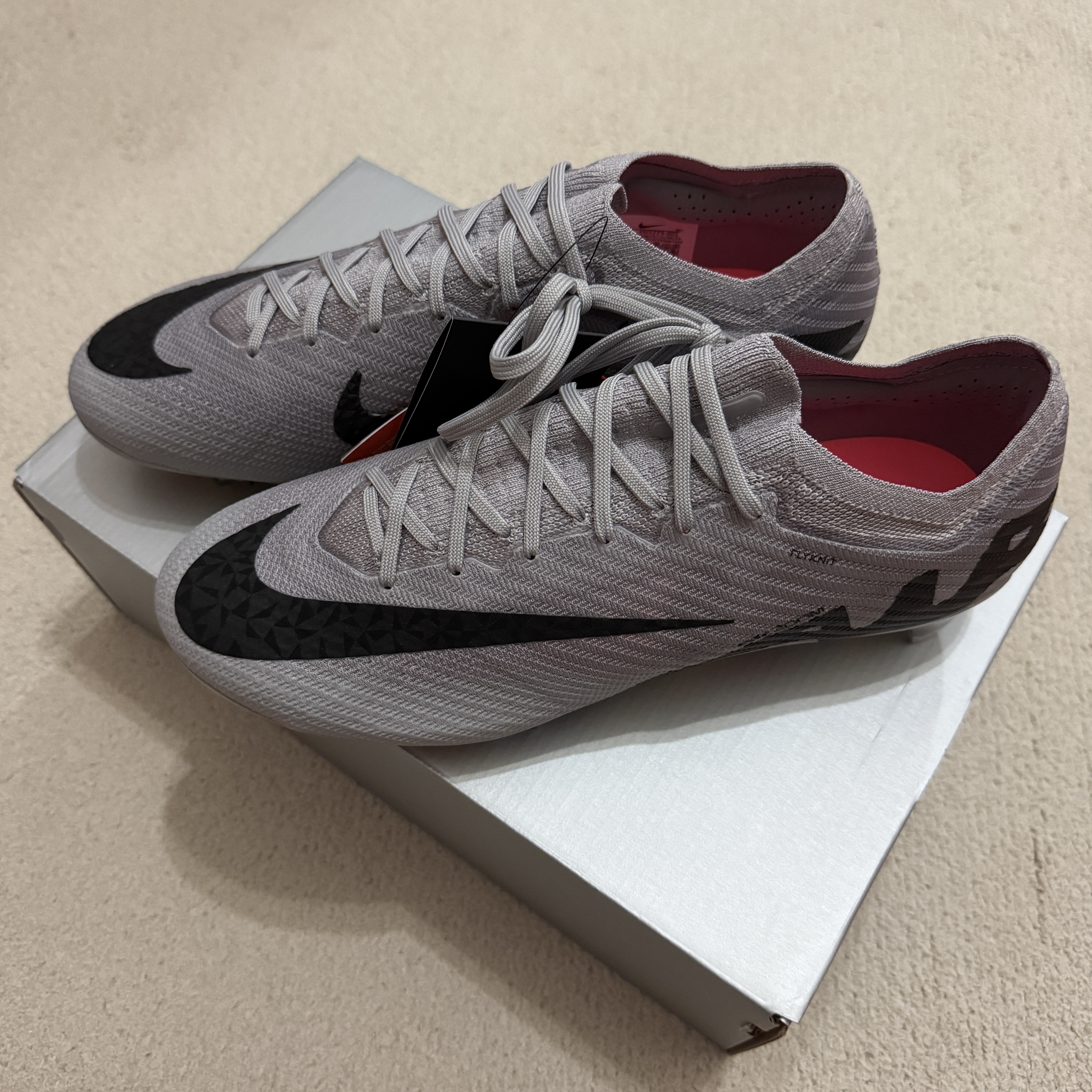 Nike Mercurial Vapor 15 Elite FG Atmosphere Grey Black 착용 스타일 - 1