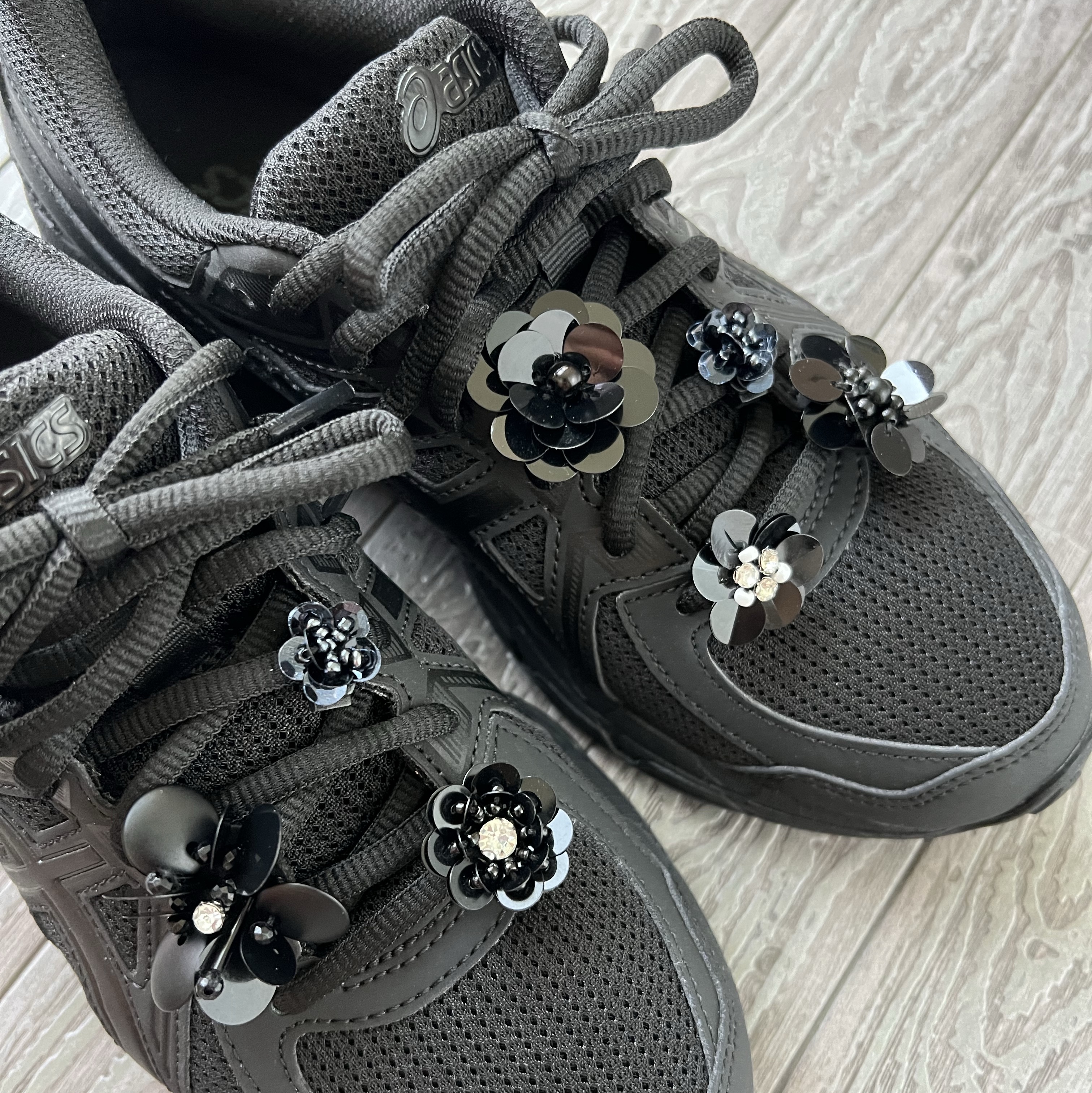 (W) Asics Jog 100 T Black - 2E Extra Wide 착용 스타일