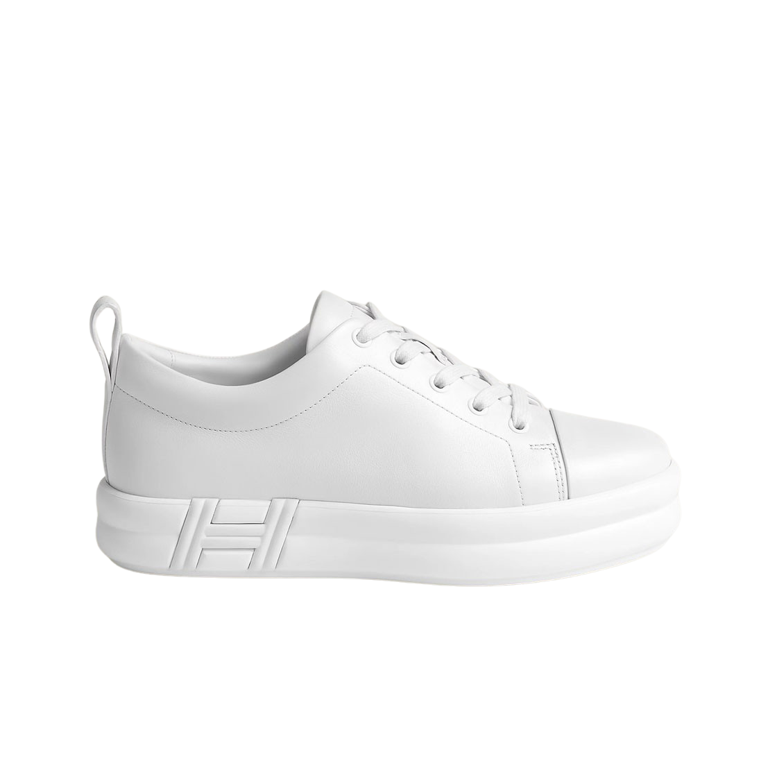 (W) 에르메스 해피 스니커즈 카프스킨 & 블랑((W) Hermes Happy Sneakers Calfskin & Blanc) - 1