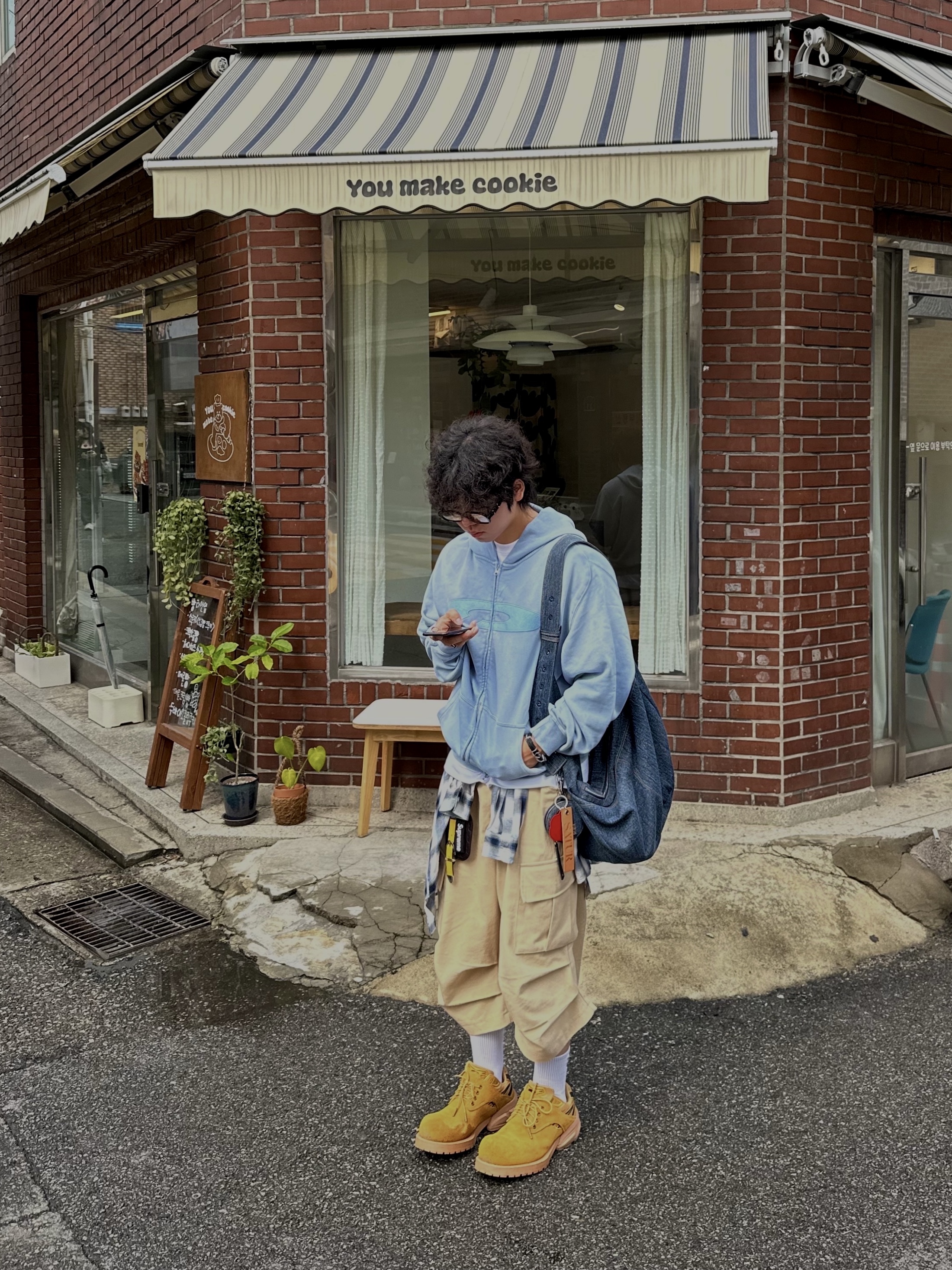 Millo Archive Ombre Check Shirt Navy, Remagine Hybrid Derby Shoes Starting Bigger Wheat 착용 스타일 - 2