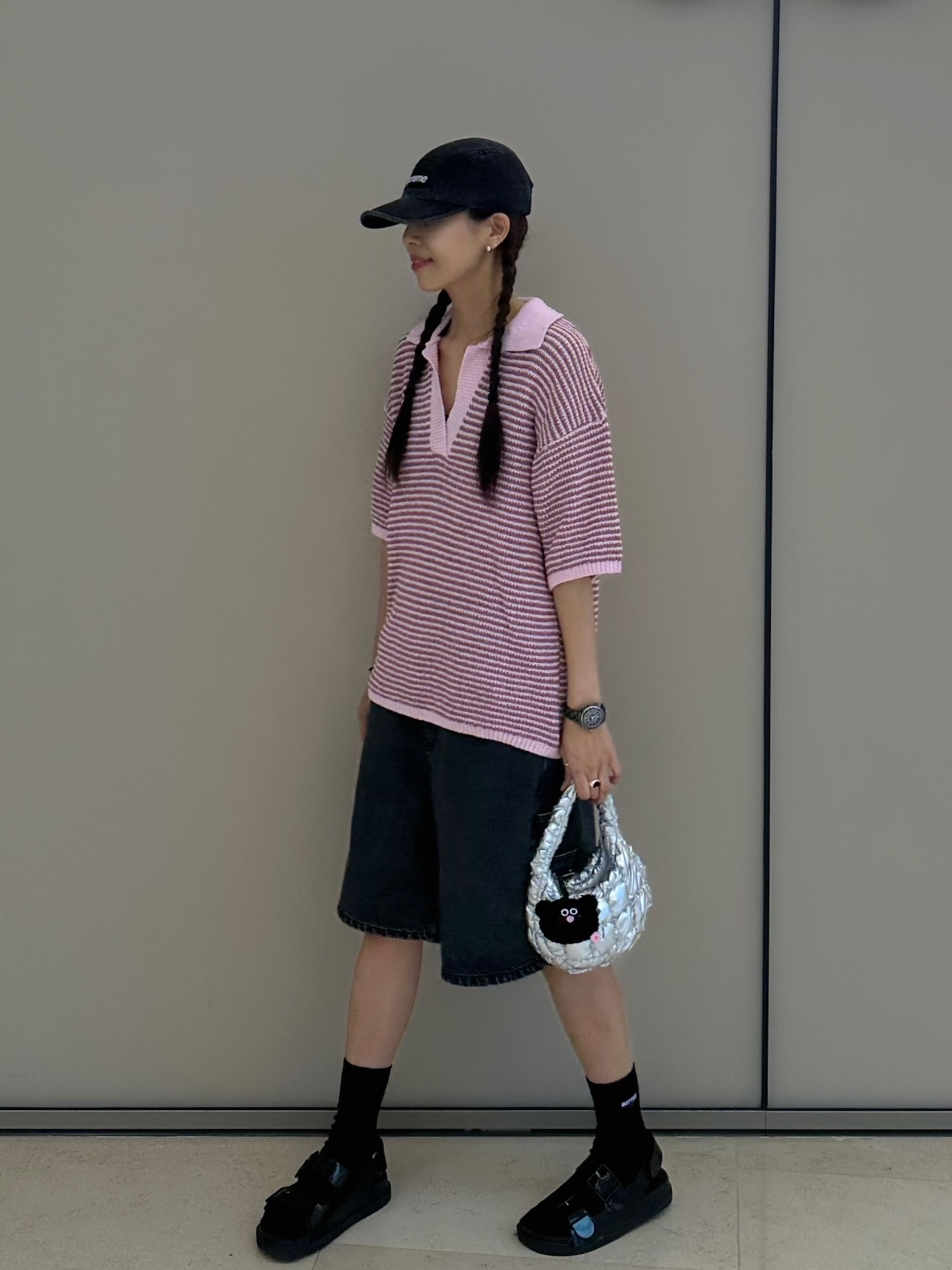 Supreme Denim Camp Cap Black - 23SS, Chanel J12 Watch 33mm Quartz Black 착용 스타일 - 1