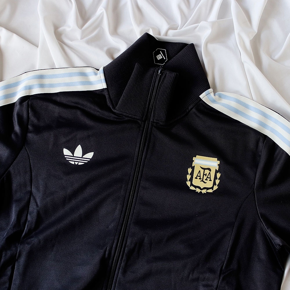 Adidas Argentina Beckenbauer Track Top Utility Black - KR Sizing 착용 스타일 - 3