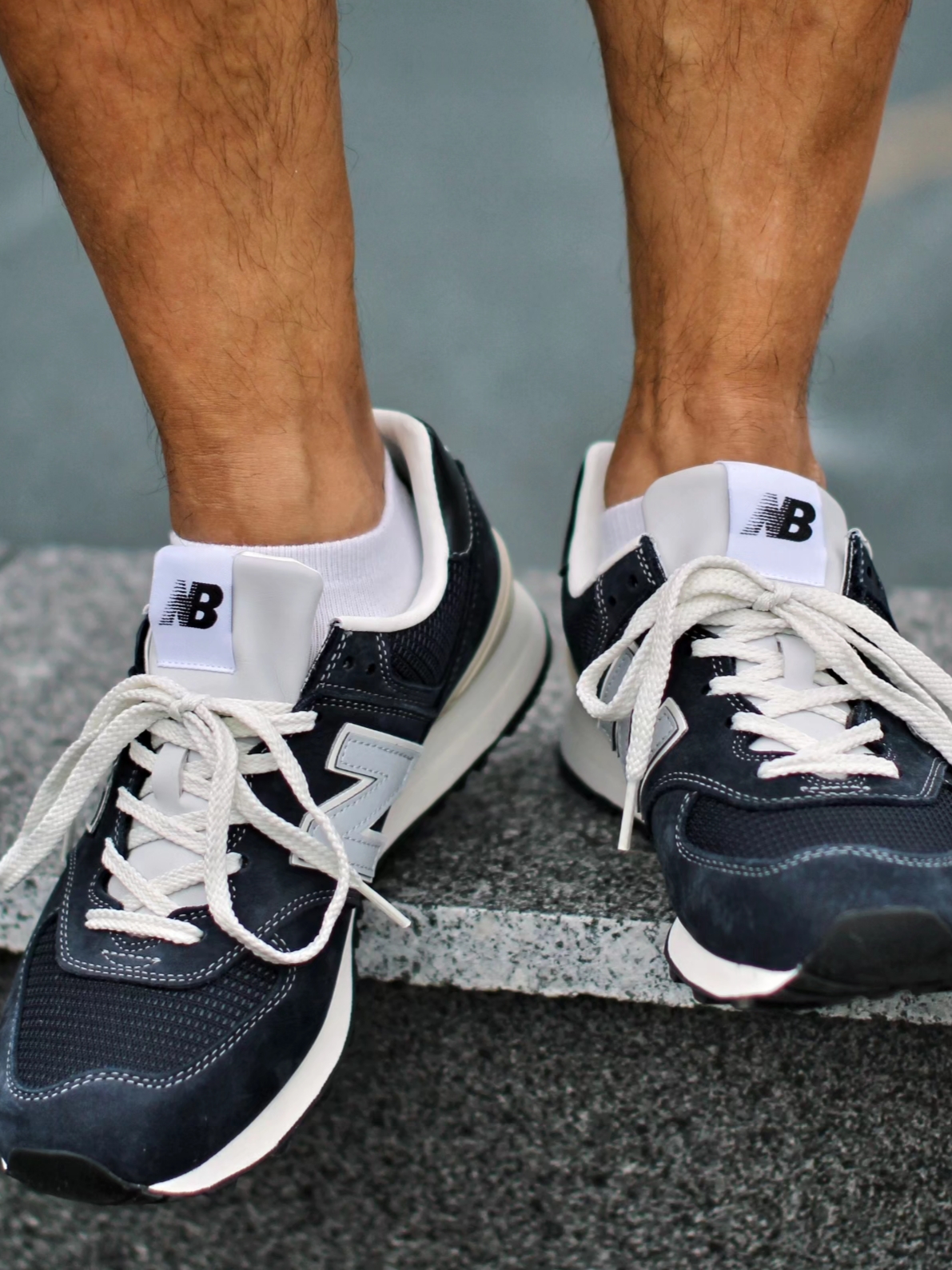 New Balance x Pottery 574 Premium Hard Navy, Casio MTP-1302D-2A2 착용 스타일 - 5