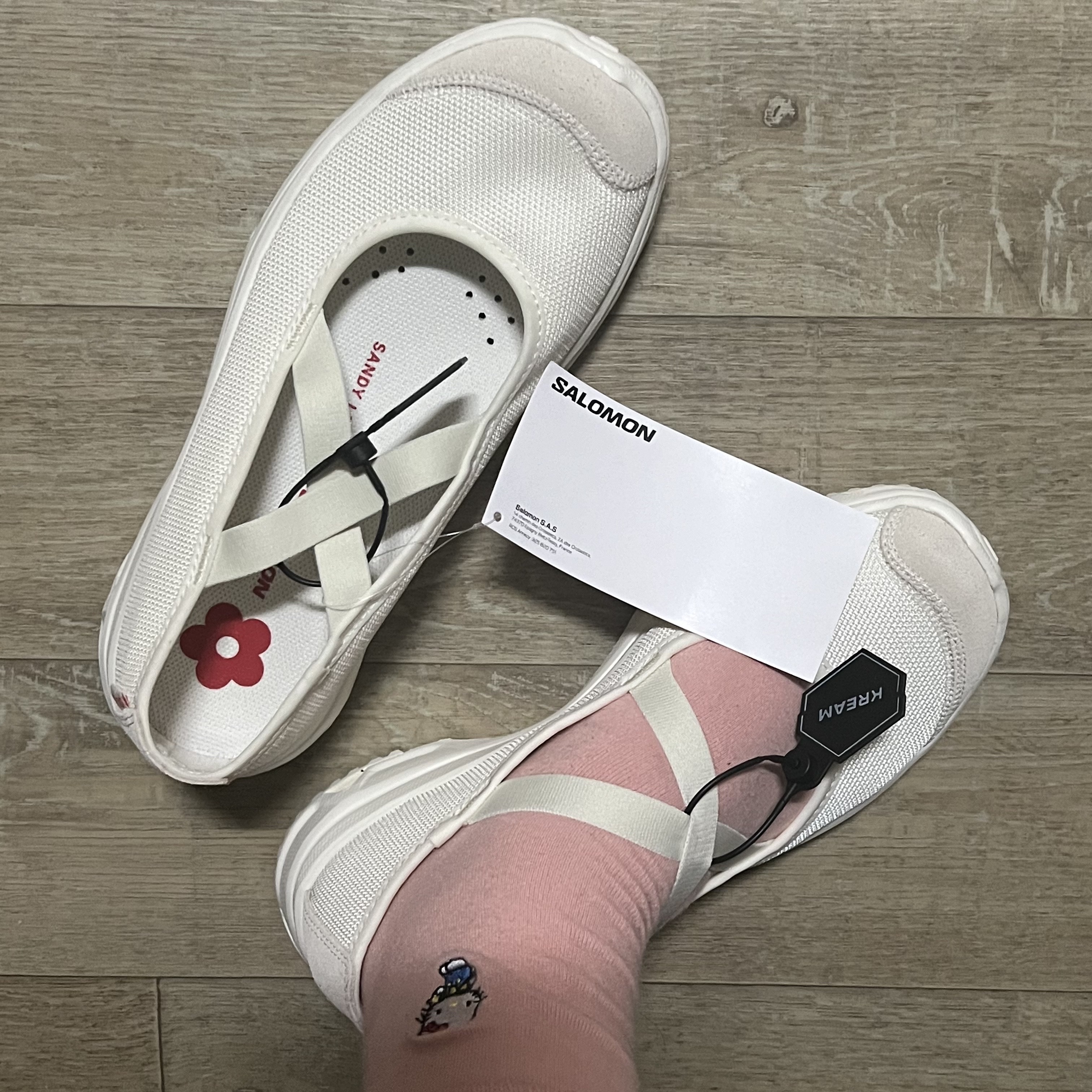 Salomon x Sandy Liang RX Marie Jeanne Vanilla Ice 착용 스타일 - 3