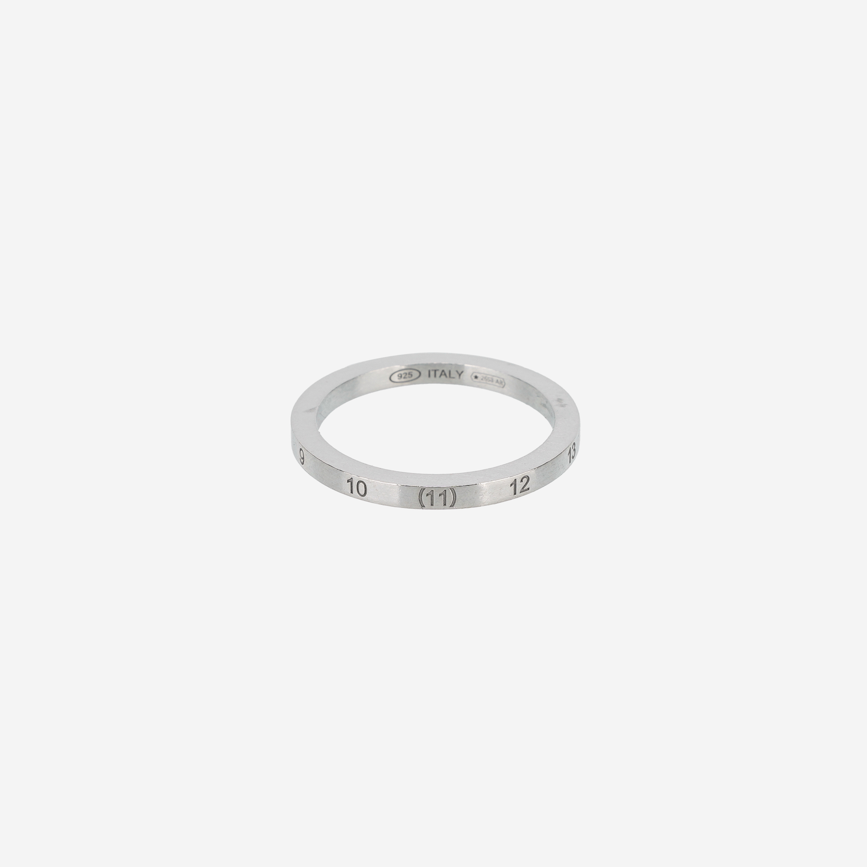 Maison Margiela Numerical Slim Silver Ring Silver