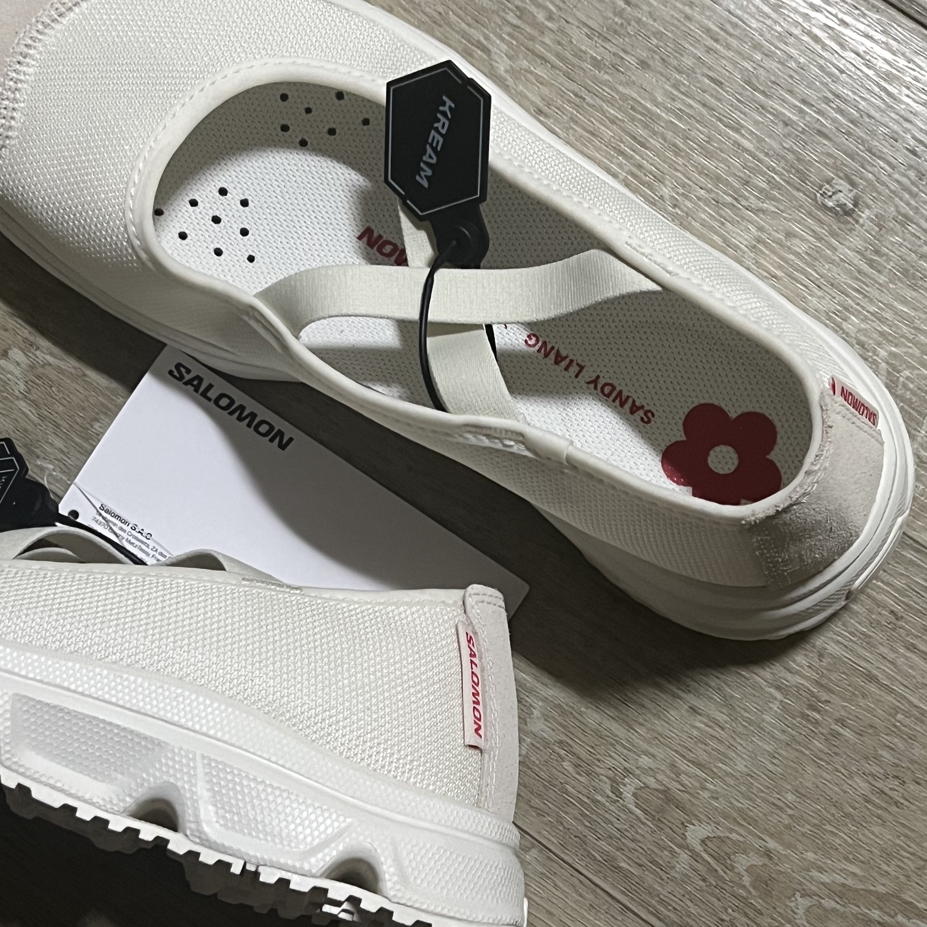 Salomon x Sandy Liang RX Marie Jeanne Vanilla Ice 착용 스타일 - 1