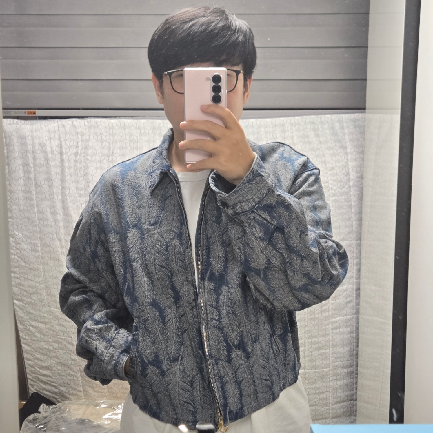 Kapital 12 oz. Magpie Denim Drizzler Jacket Light Indigo 착용 스타일