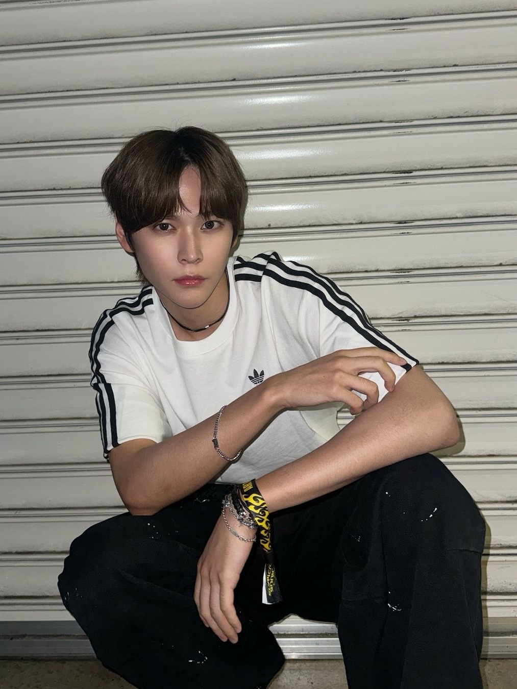 (W) Adidas 3S T-Shirt White - KR Sizing 착용 스타일 - 2