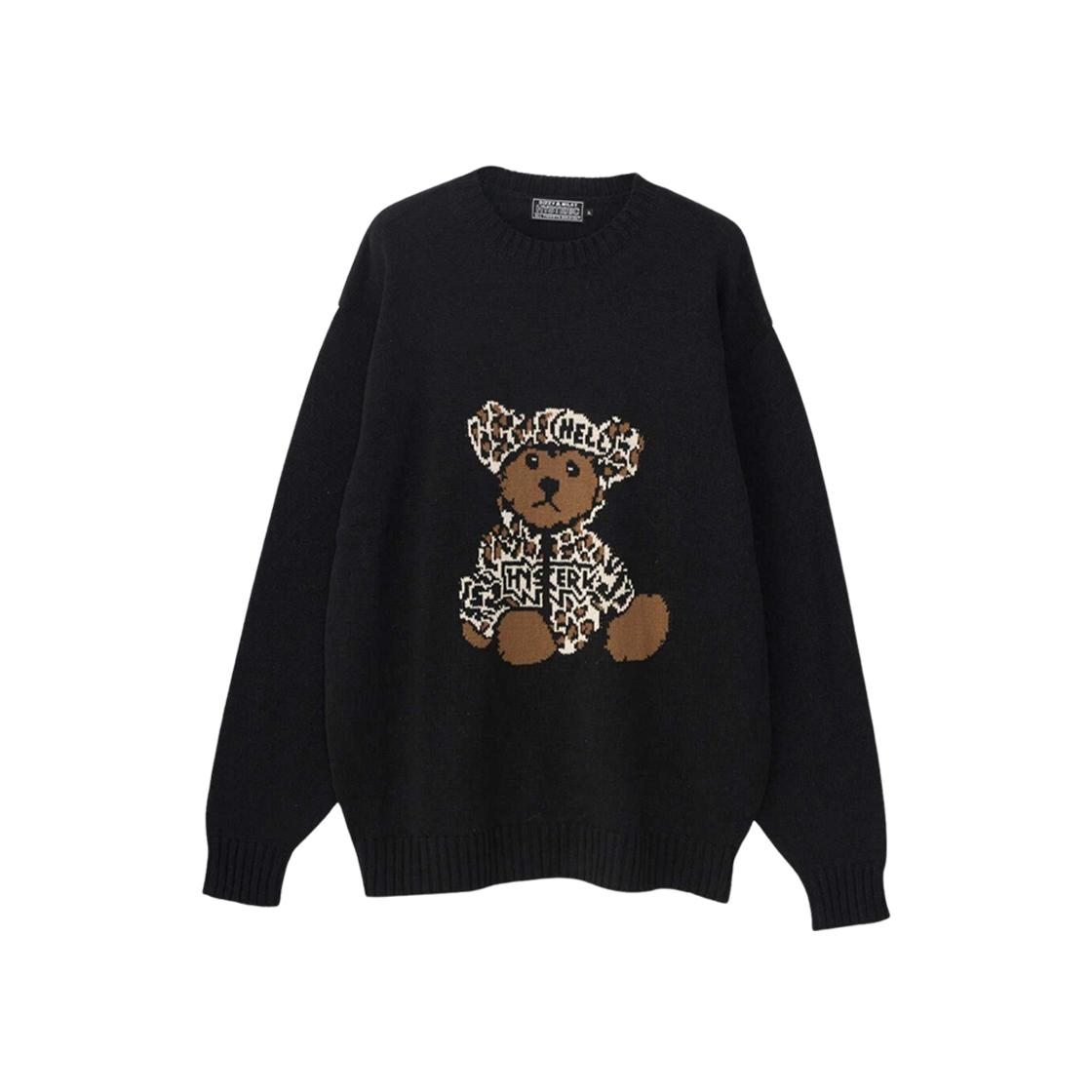 Hysteric Glamour Bear Panther Jacquard Sweater Black 상세 이미지 1