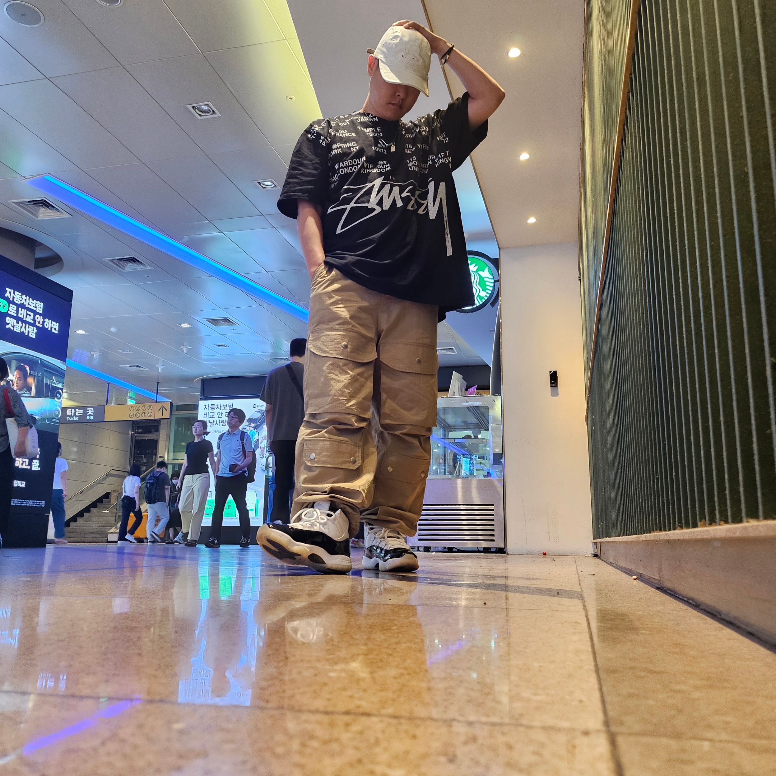 Supreme x MM6 Maison Margiela Painted Camp Cap White - 24SS, Jordan 11 Retro Gratitude 착용 스타일 - 2