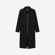 Vacant Archive Unisex Hadid Wrinkle Hook Coat Black