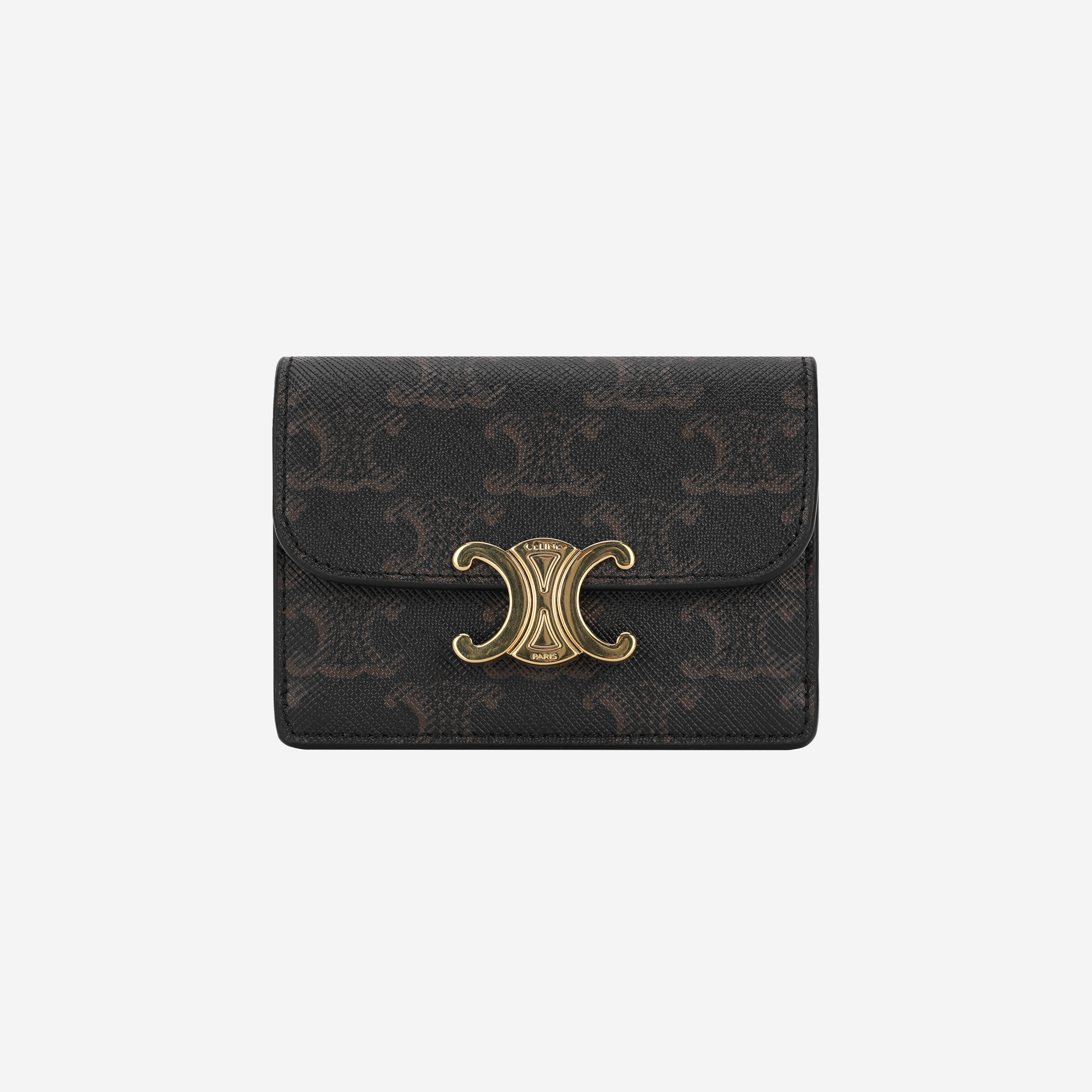 셀린느 트리옹프 캔버스 플랩 카드 홀더 탄(Celine Card Holder with Flap in Triomphe Canvas Tan)