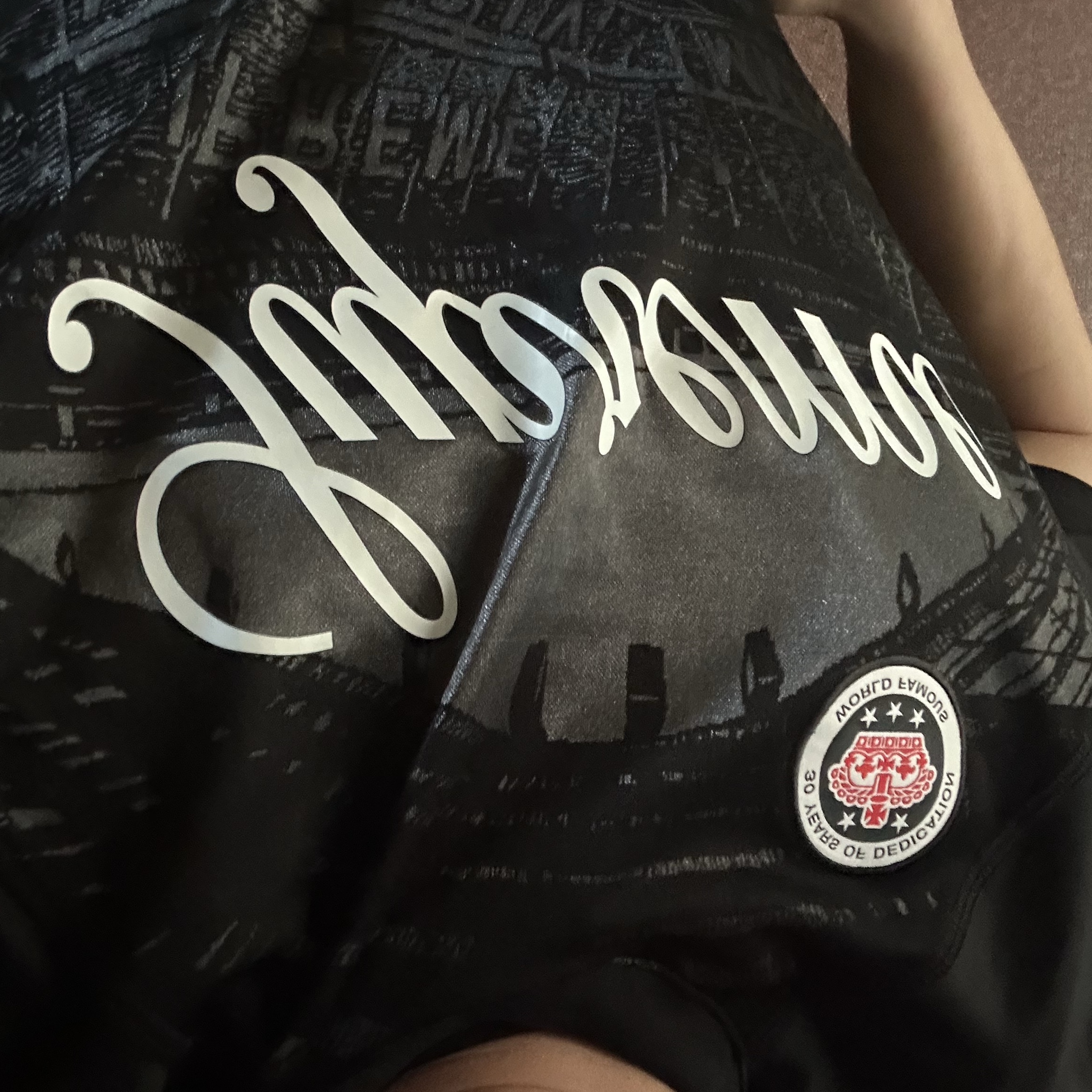 Supreme Jacquard Soccer Jersey Black - 24SS 착용 스타일