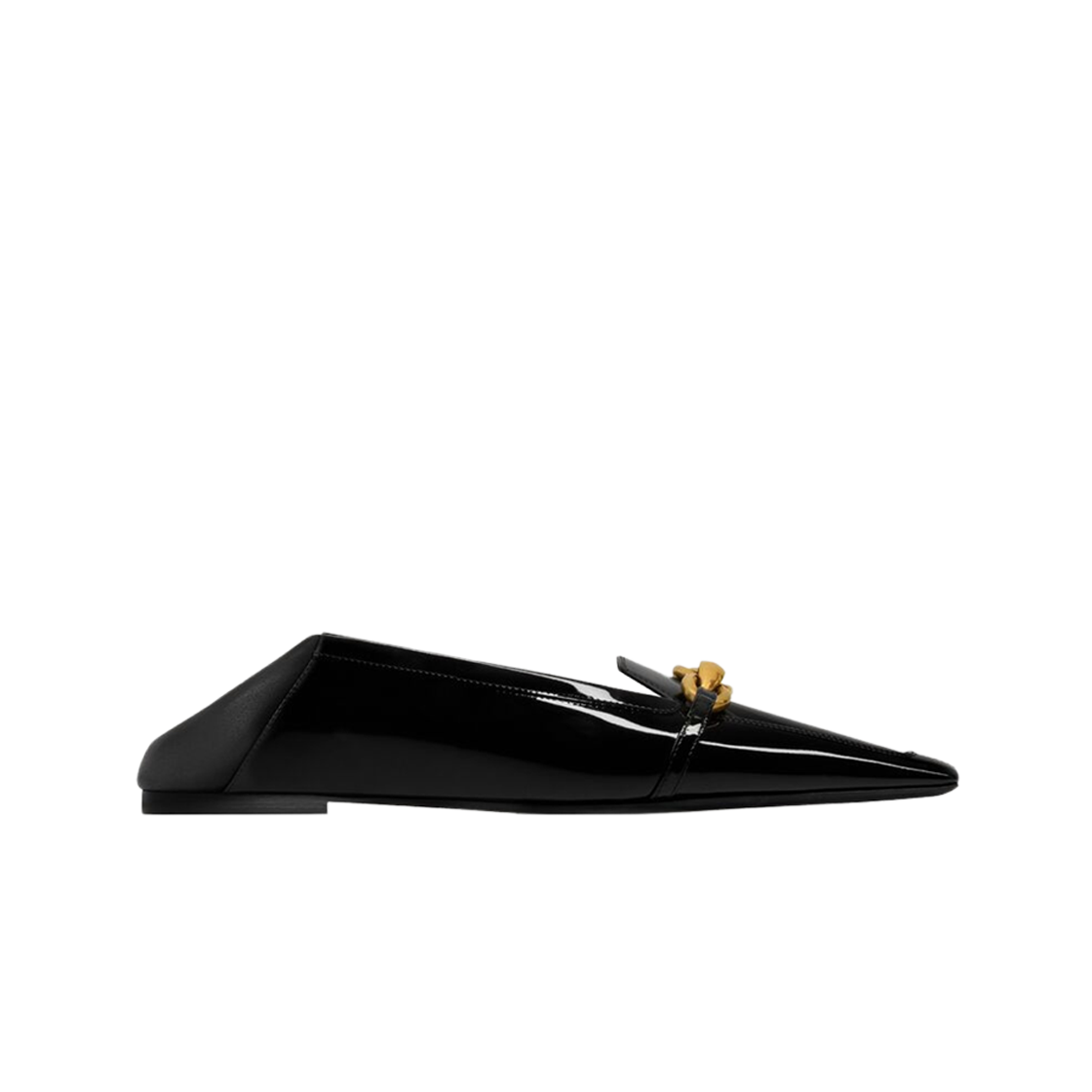 (W) Saint Laurent Le Maillon Slippers In Patent Leather Black 상세 이미지 1