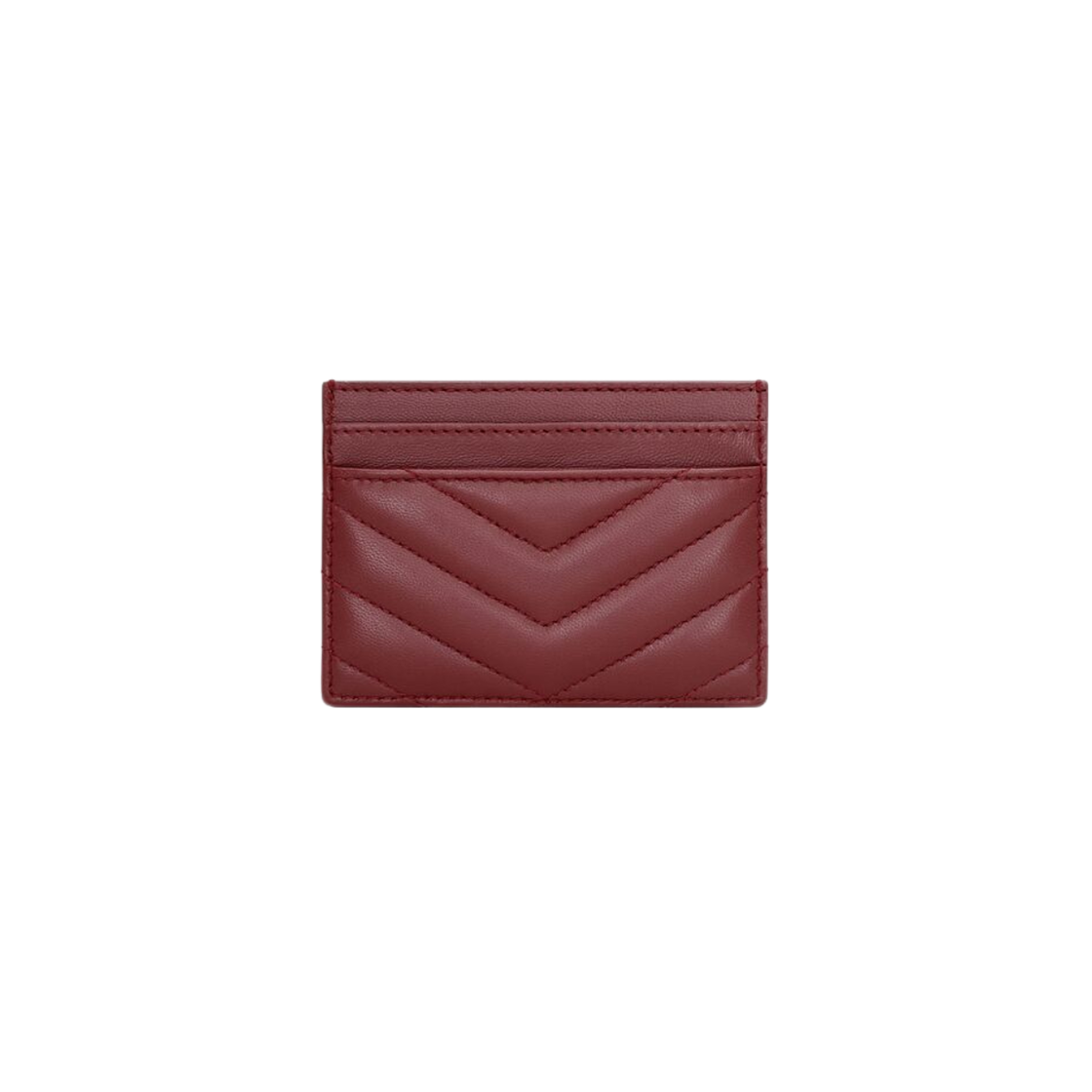 Saint Laurent Cassandre Matelasse Card Case In Lambskin Rouge Merlot 상세 이미지 2