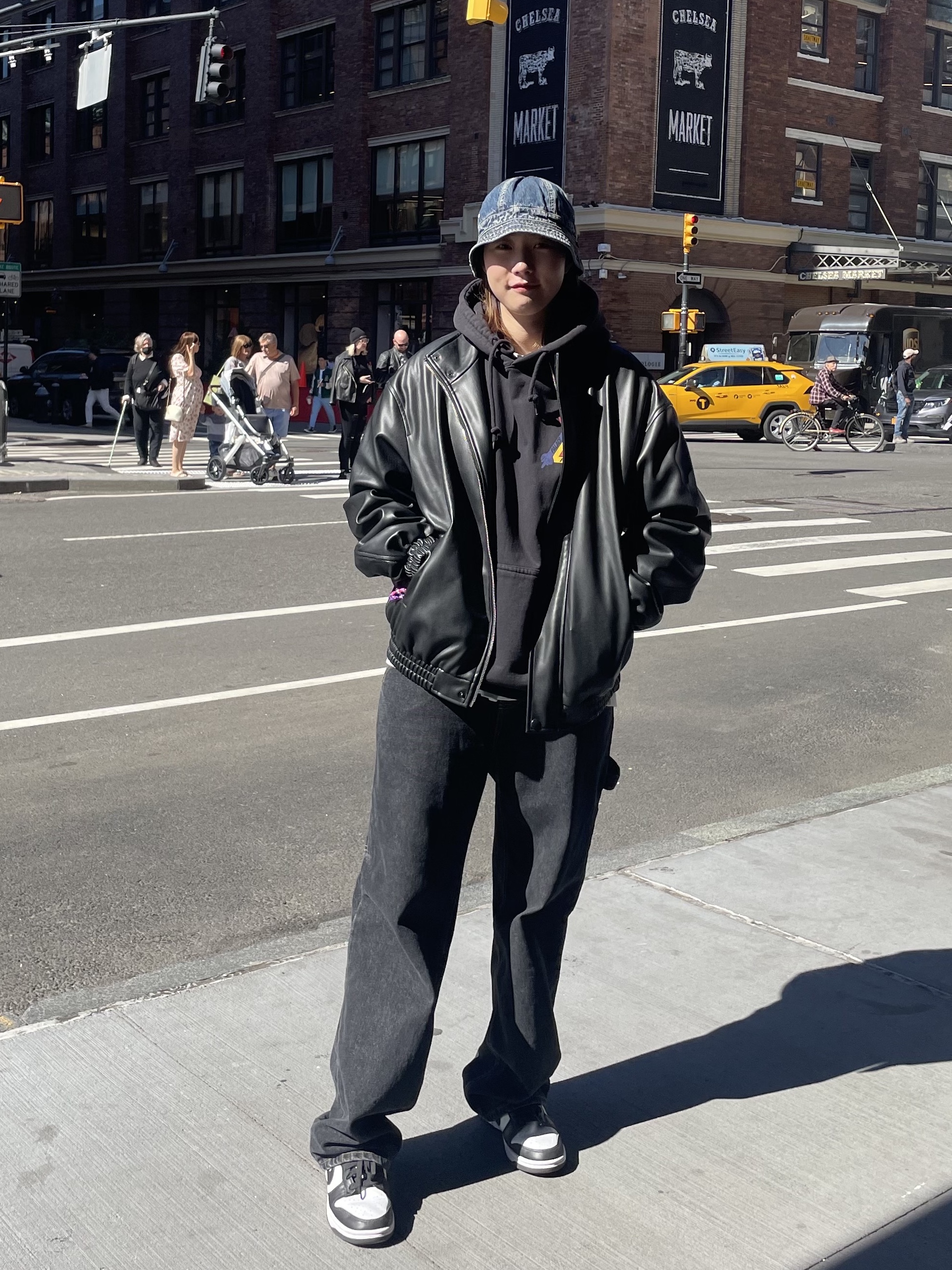 QT8 Garments TL Synthetic Leather Hidden Jacket Black, Palace JCDC Hood Black - 19SS 착용 스타일