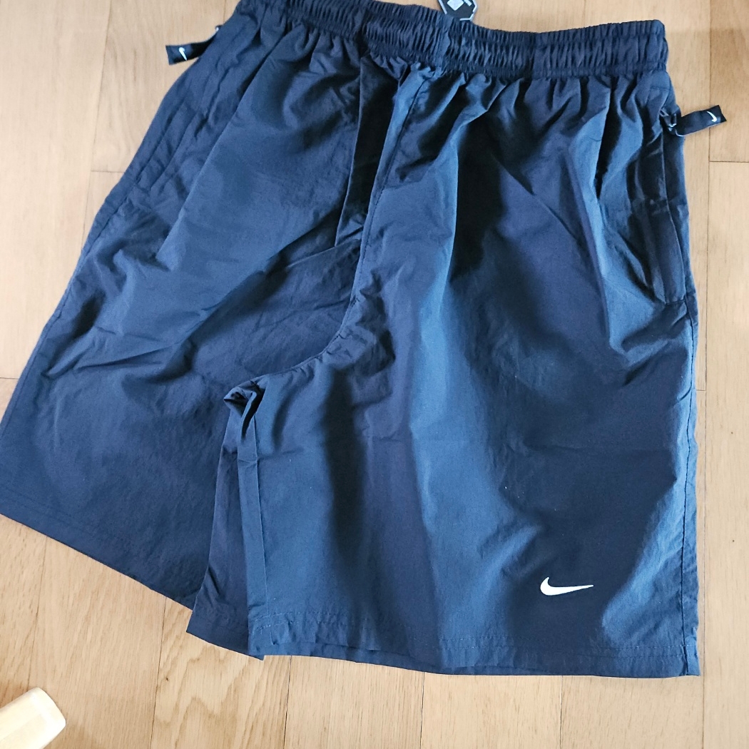Nike Solo Swoosh Woven Shorts Black - Asia 착용 스타일