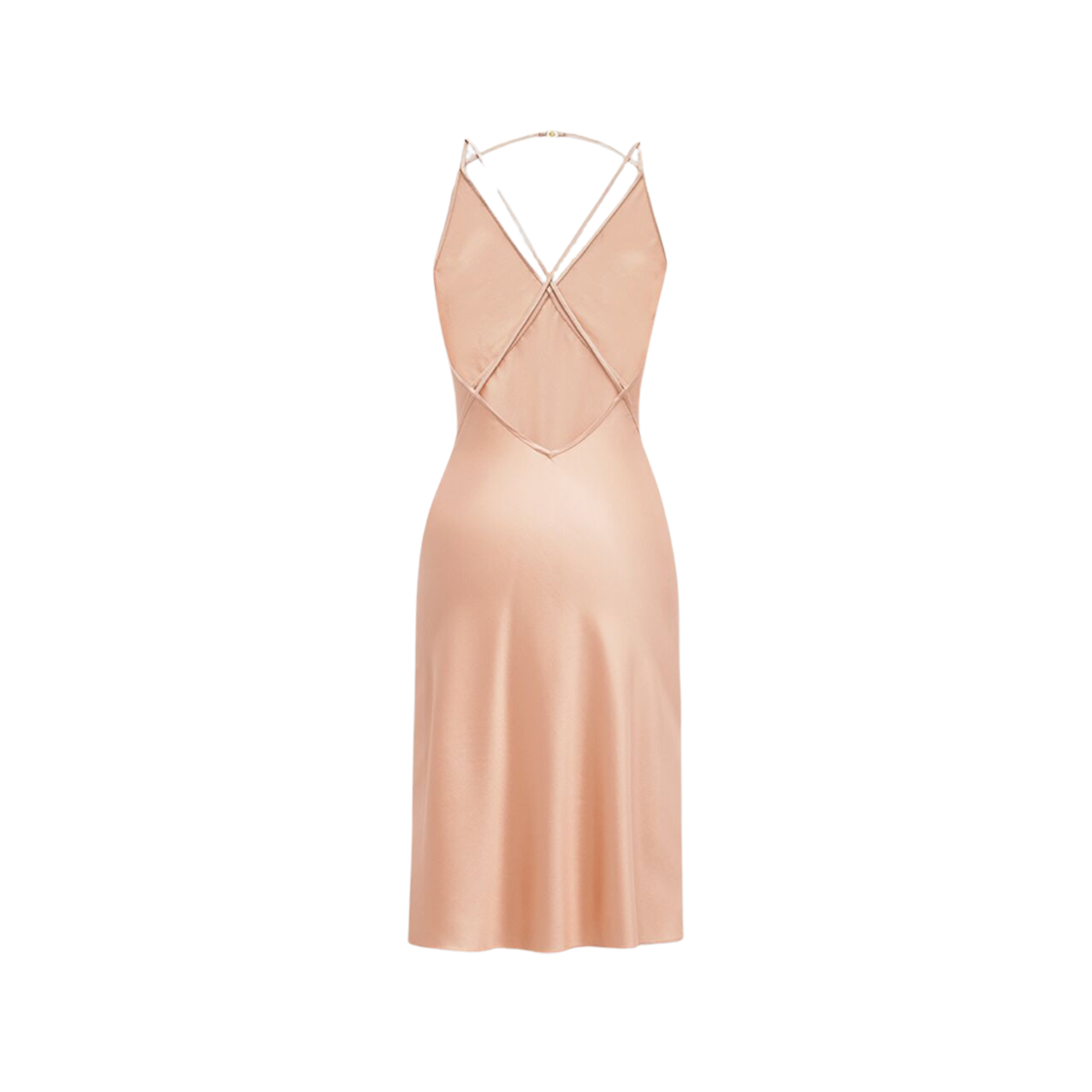 (W) Saint Laurent Backless Slip Dress In Silk Satin Rose 상세 이미지 2