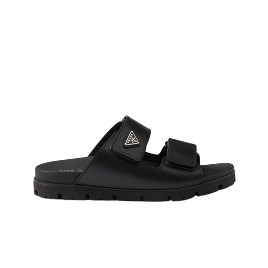 Prada Leather Strap Sandals Black