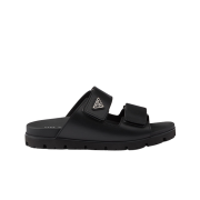 Prada Leather Strap Sandals Black