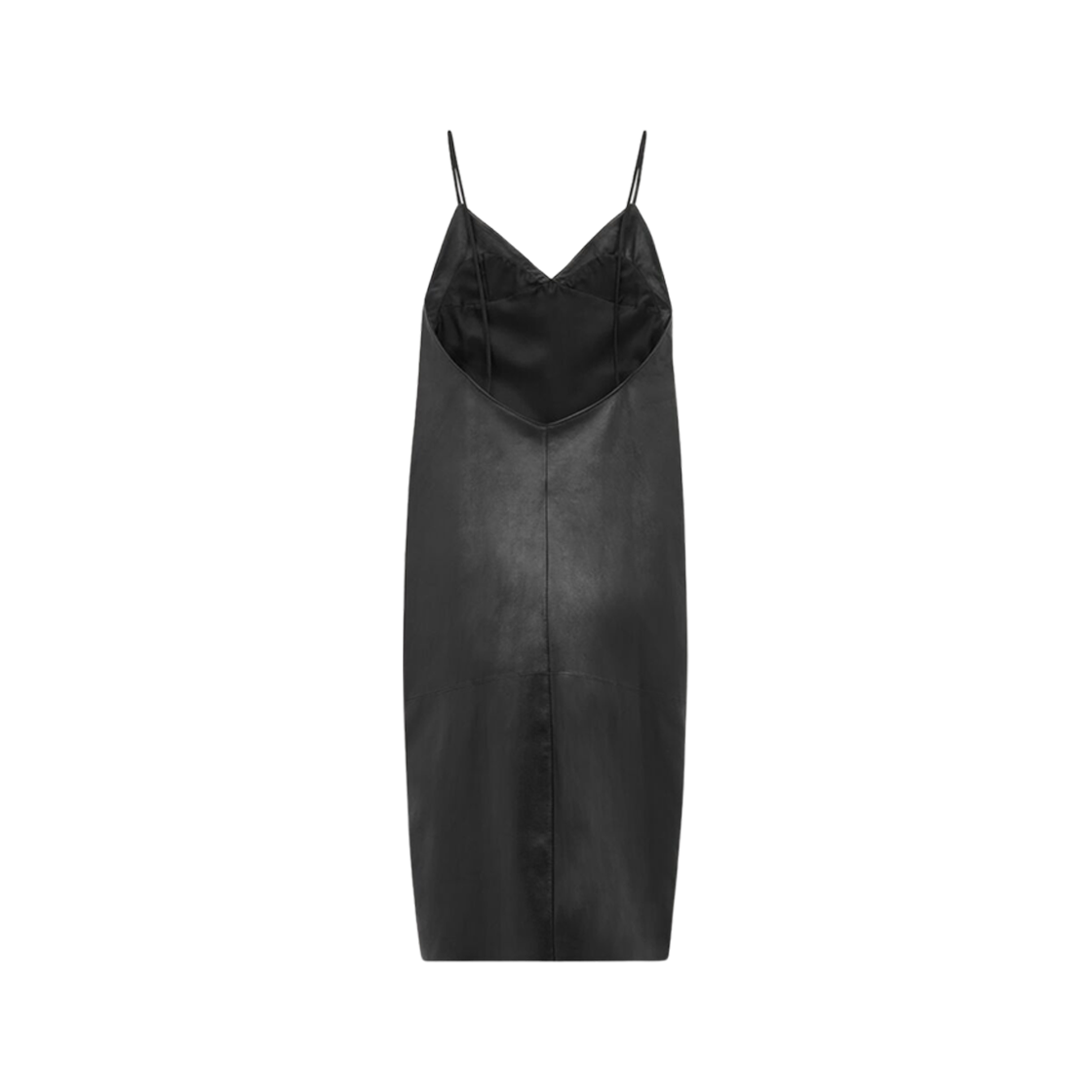 (W) Saint Laurent Backless Slip Dress In Lambskin Black 상세 이미지 2