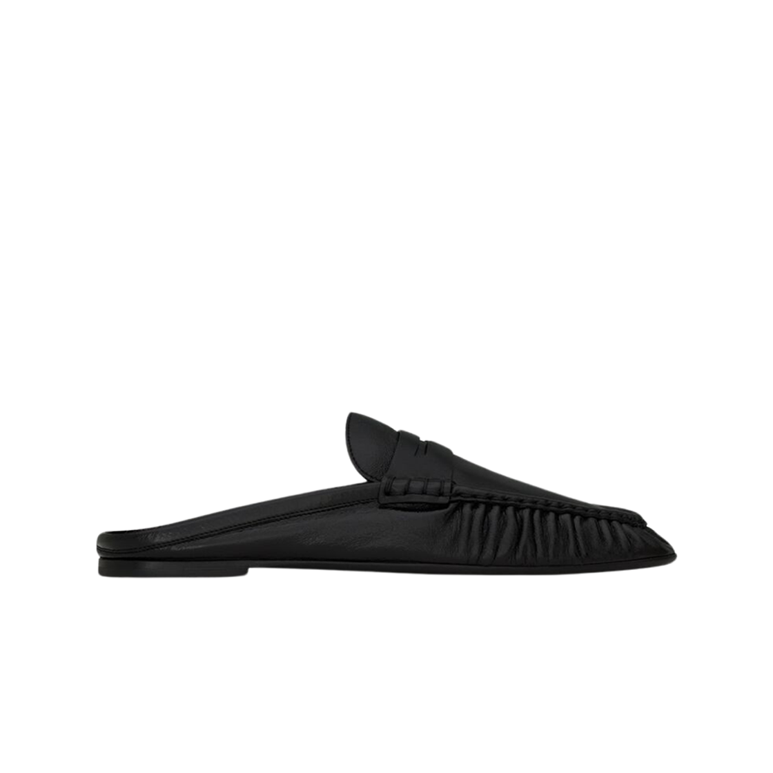 Saint Laurent Le Loafer Penny Mules In Smooth Leather Black 상세 이미지 1