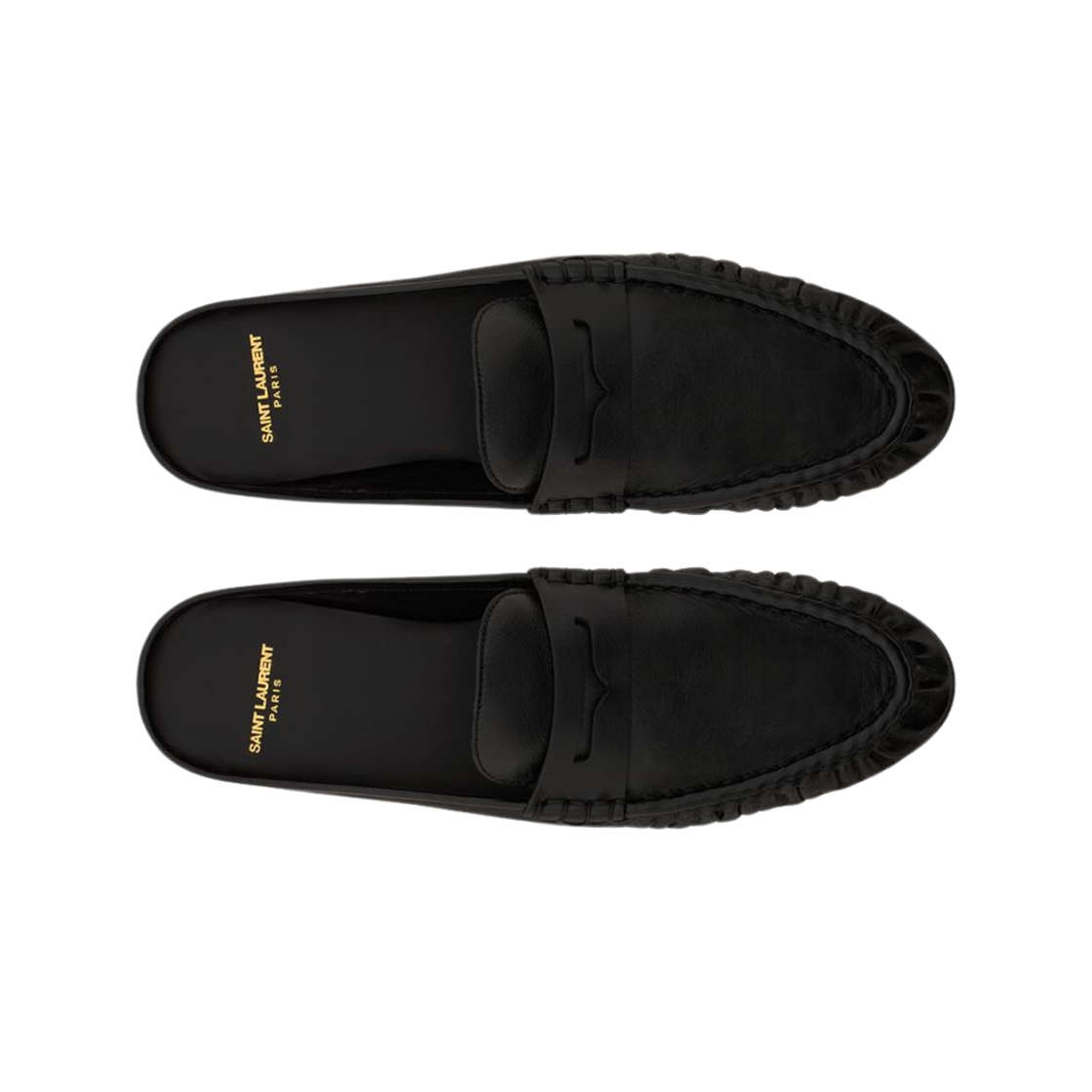 Saint Laurent Le Loafer Penny Mules In Smooth Leather Black 상세 이미지 3