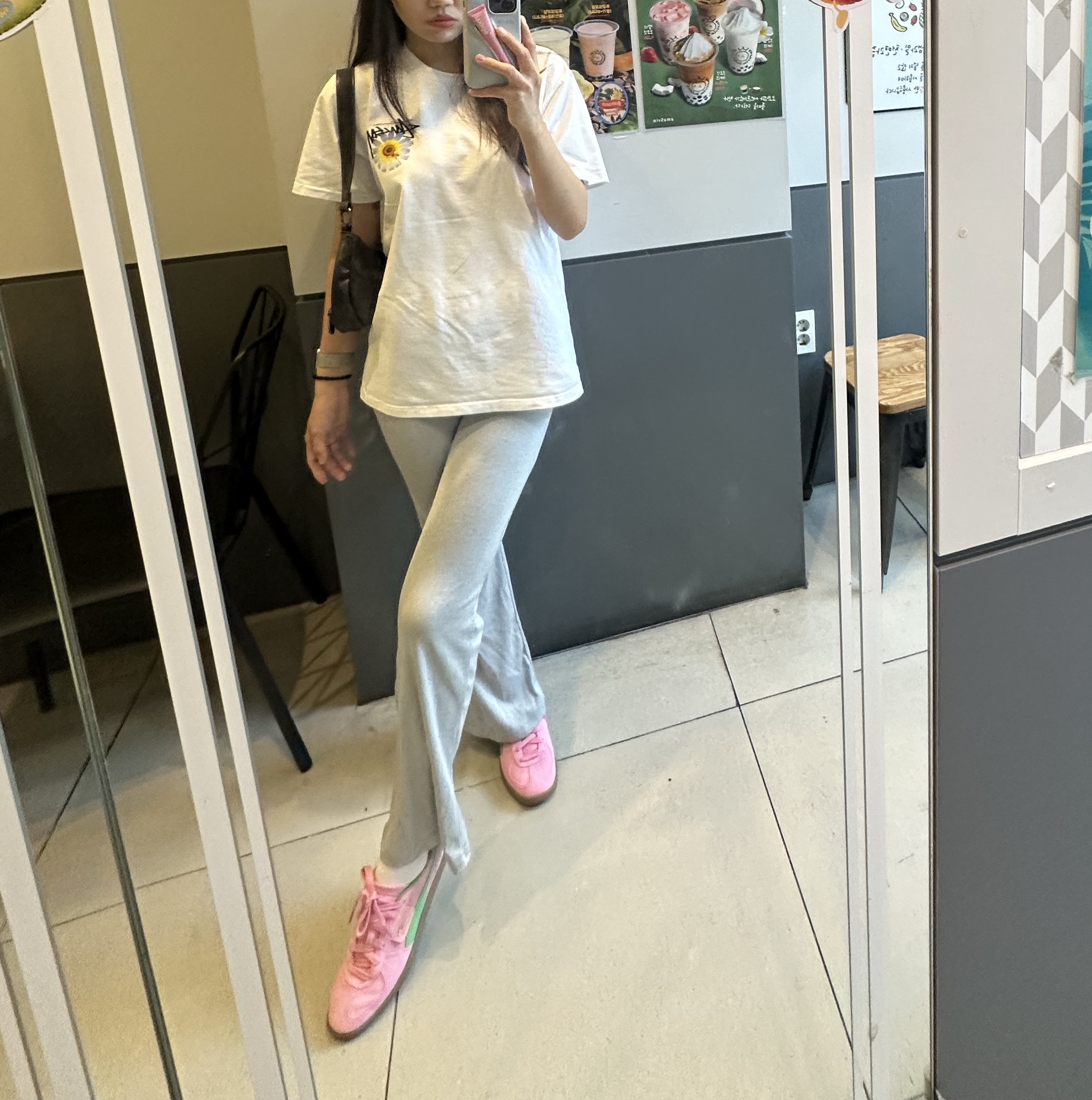 Puma Palermo Special Pink Delight Green 착용 스타일 - 2