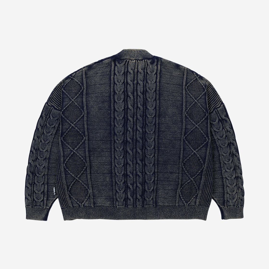 아조바이아조 케이블 워시드 가디건 네이비(Ajobyajo Cable Washed Cardigan Navy) - 2