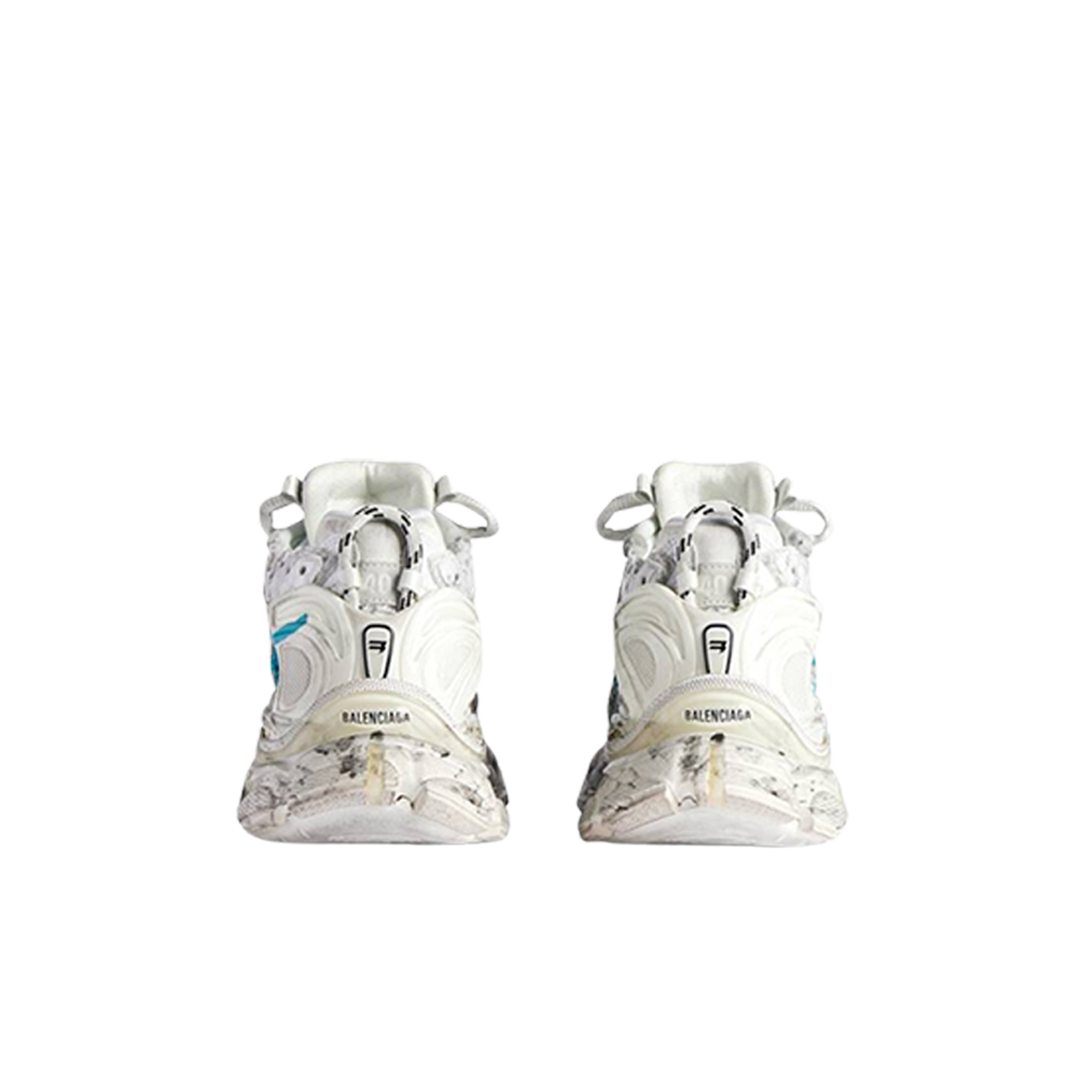 발렌시아가 러너 그래피티 스니커즈 화이트 블루(Balenciaga Runner Graffiti Sneaker White Blue) - 2