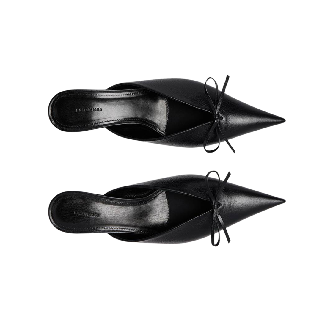 (W) 발렌시아가 나이프 보우 40mm 뮬 블랙((W) Balenciaga Knife Bow 40mm Mule Black) - 3