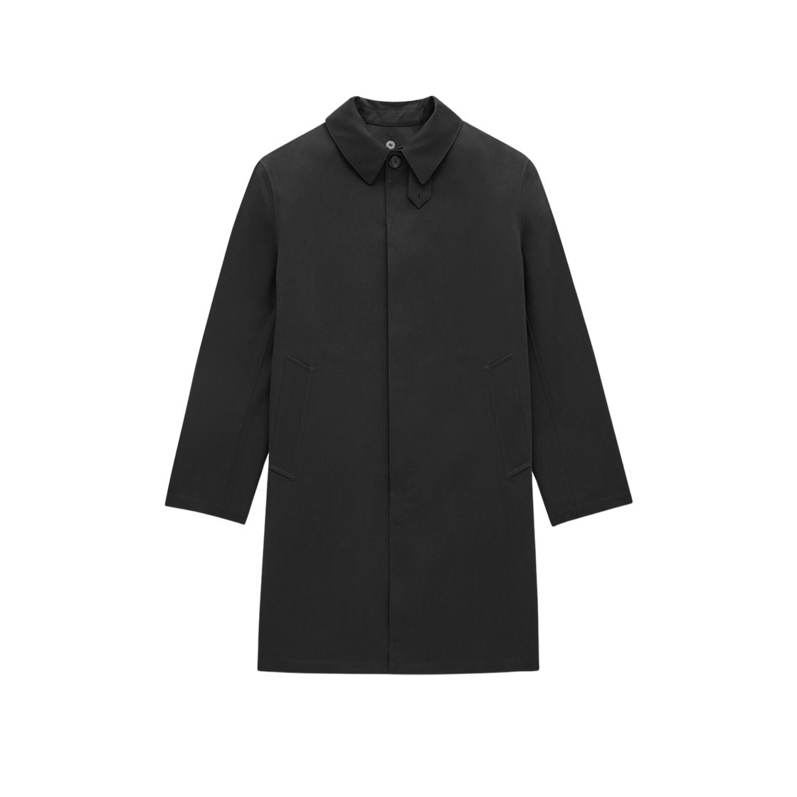 Saint Laurent Mackintosh Coat In Water-Repellant Canvas Black 상세 이미지 2