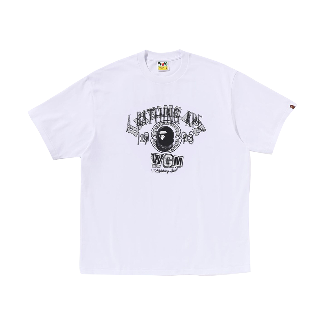 BAPE Layered College Relaxed Fit T-Shirts White 상세 이미지 1