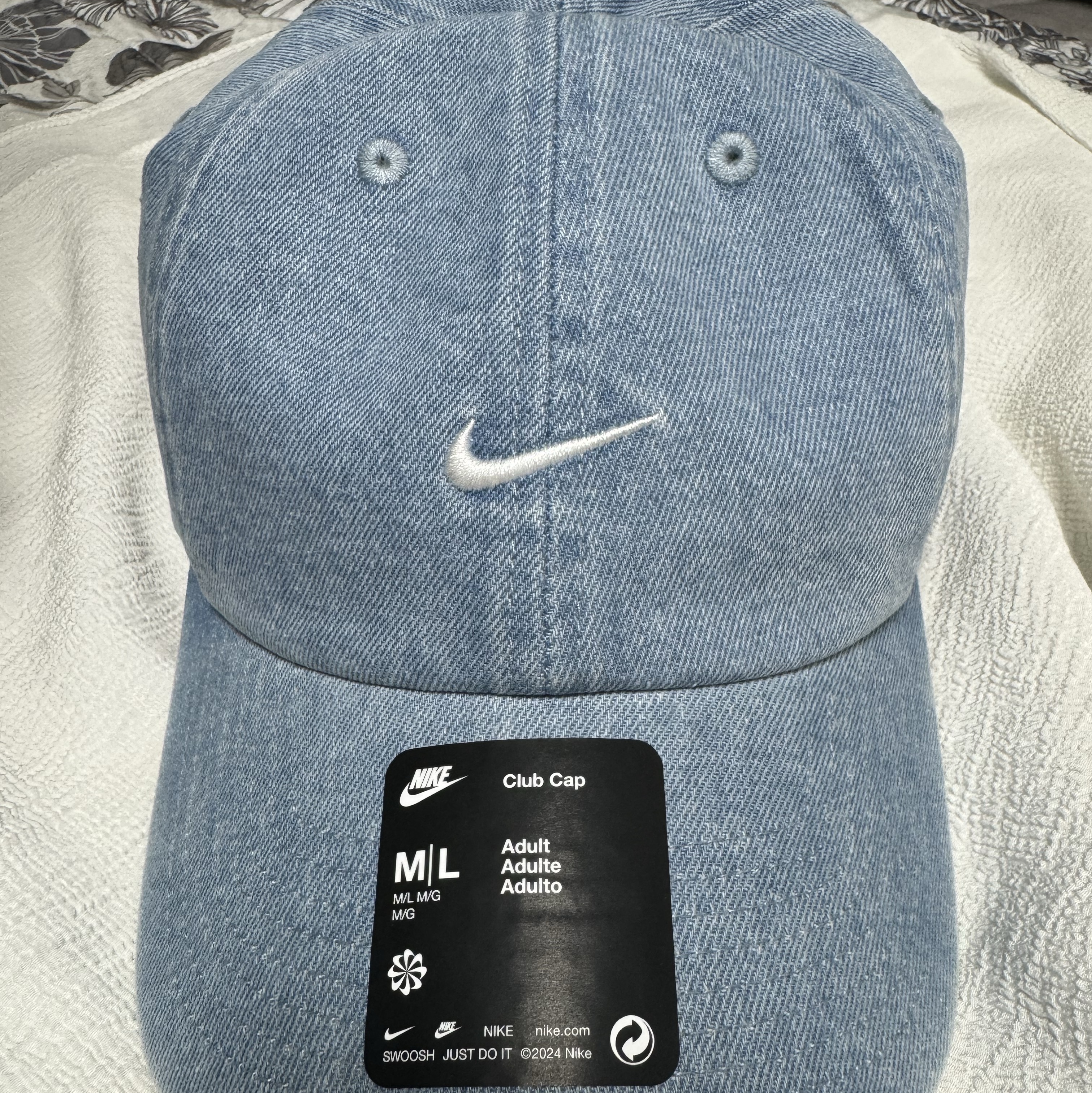 Nike Club Unstructured Denim Cap Aegean Storm Thunder Blue 착용 스타일