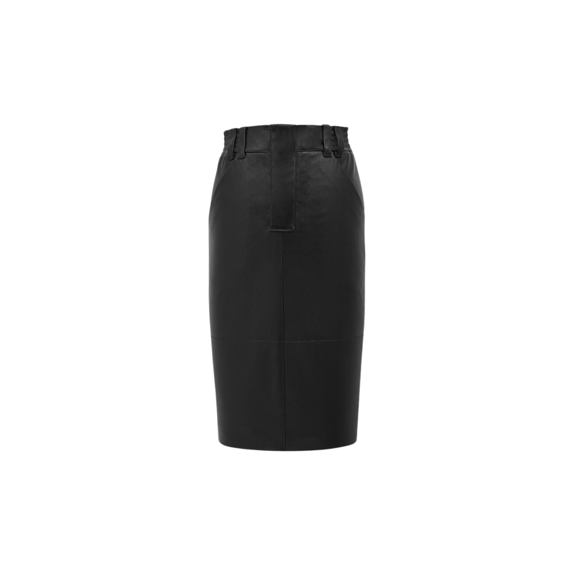 (W) Saint Laurent Pencil Skirt In Shiny Lambskin Black 상세 이미지 1