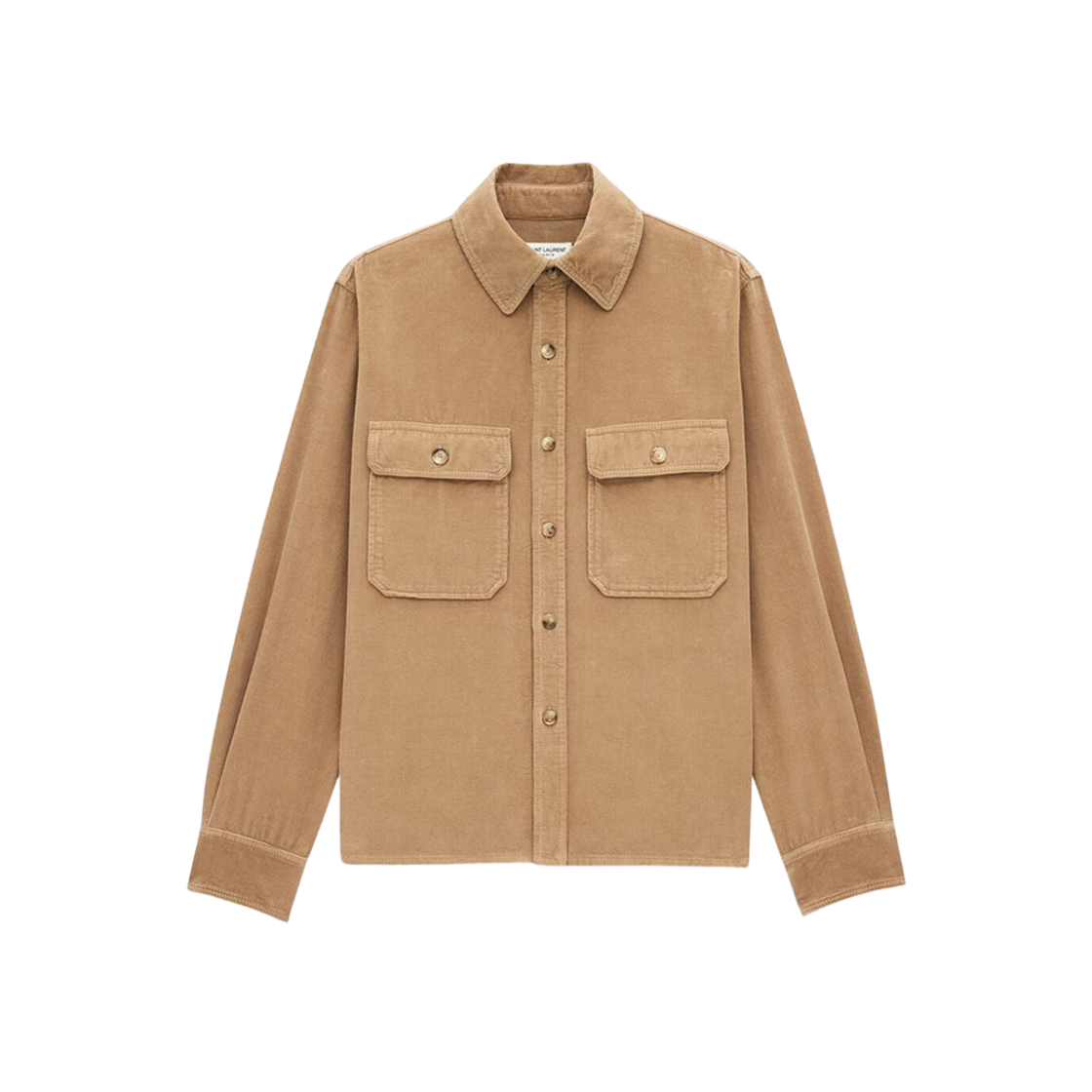 Saint Laurent Overshirt In Corduroy Beige 상세 이미지 1